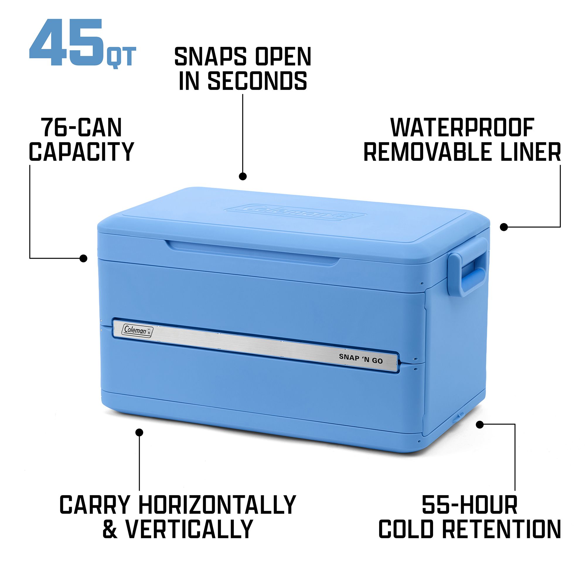 Coleman 45-Quart Snap 'N Go Collapsible Hard Cooler product image