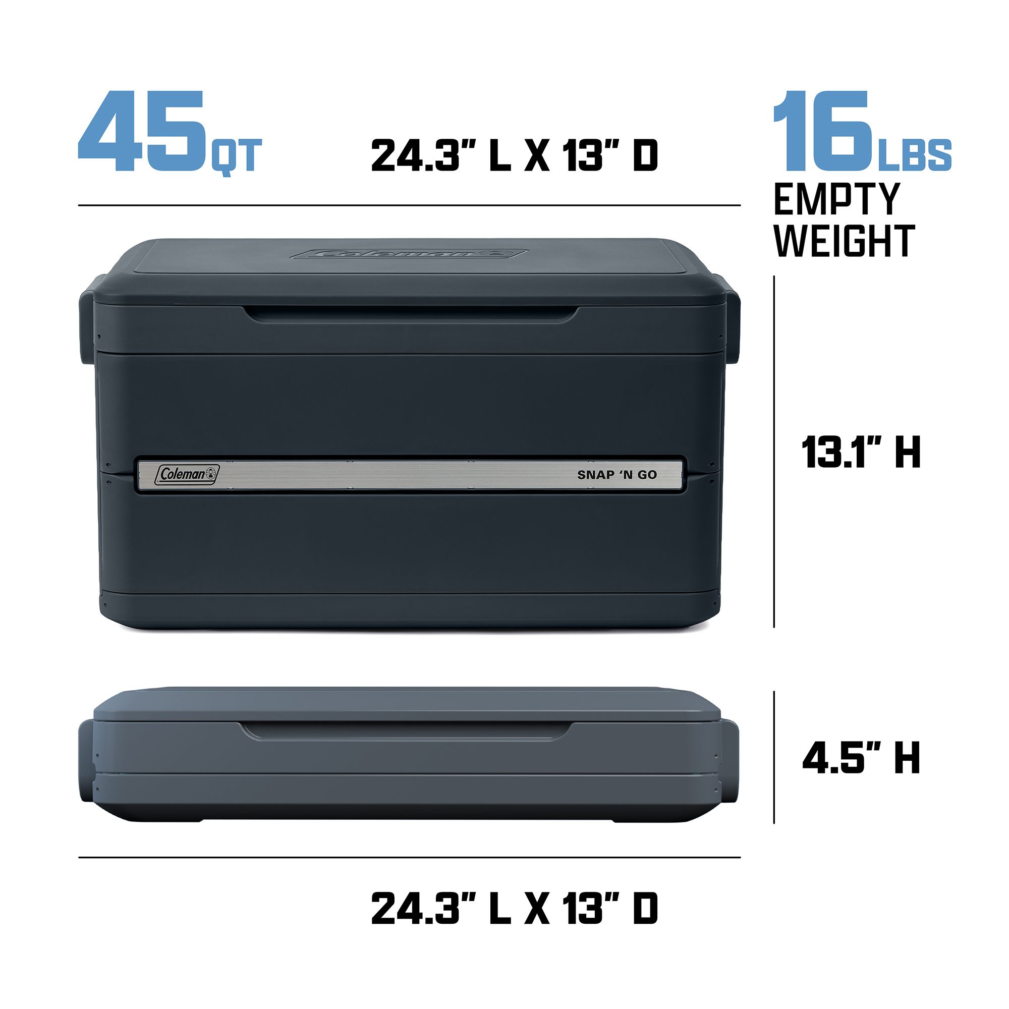 Coleman 45-Quart Snap 'N Go Collapsible Hard Cooler product image