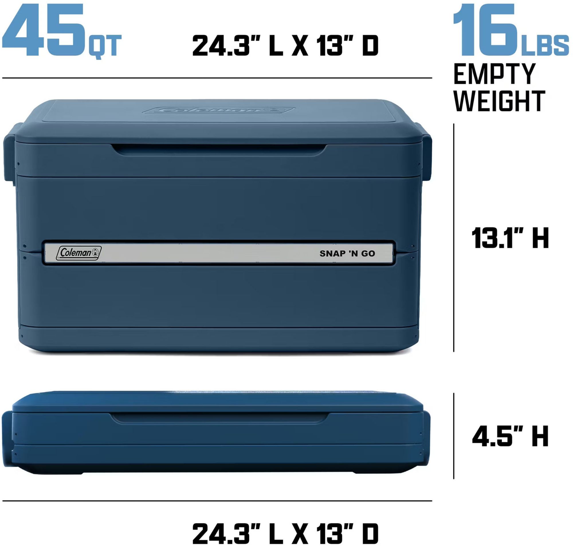 Coleman 45-Quart Snap 'N Go Collapsible Hard Cooler product image