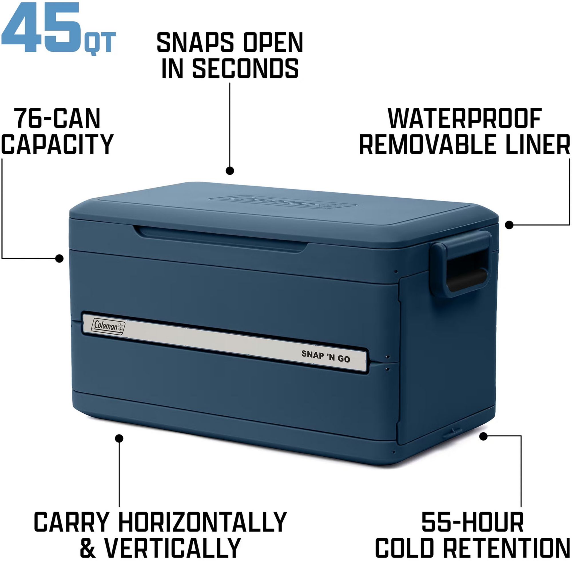 Coleman 45-Quart Snap 'N Go Collapsible Hard Cooler product image