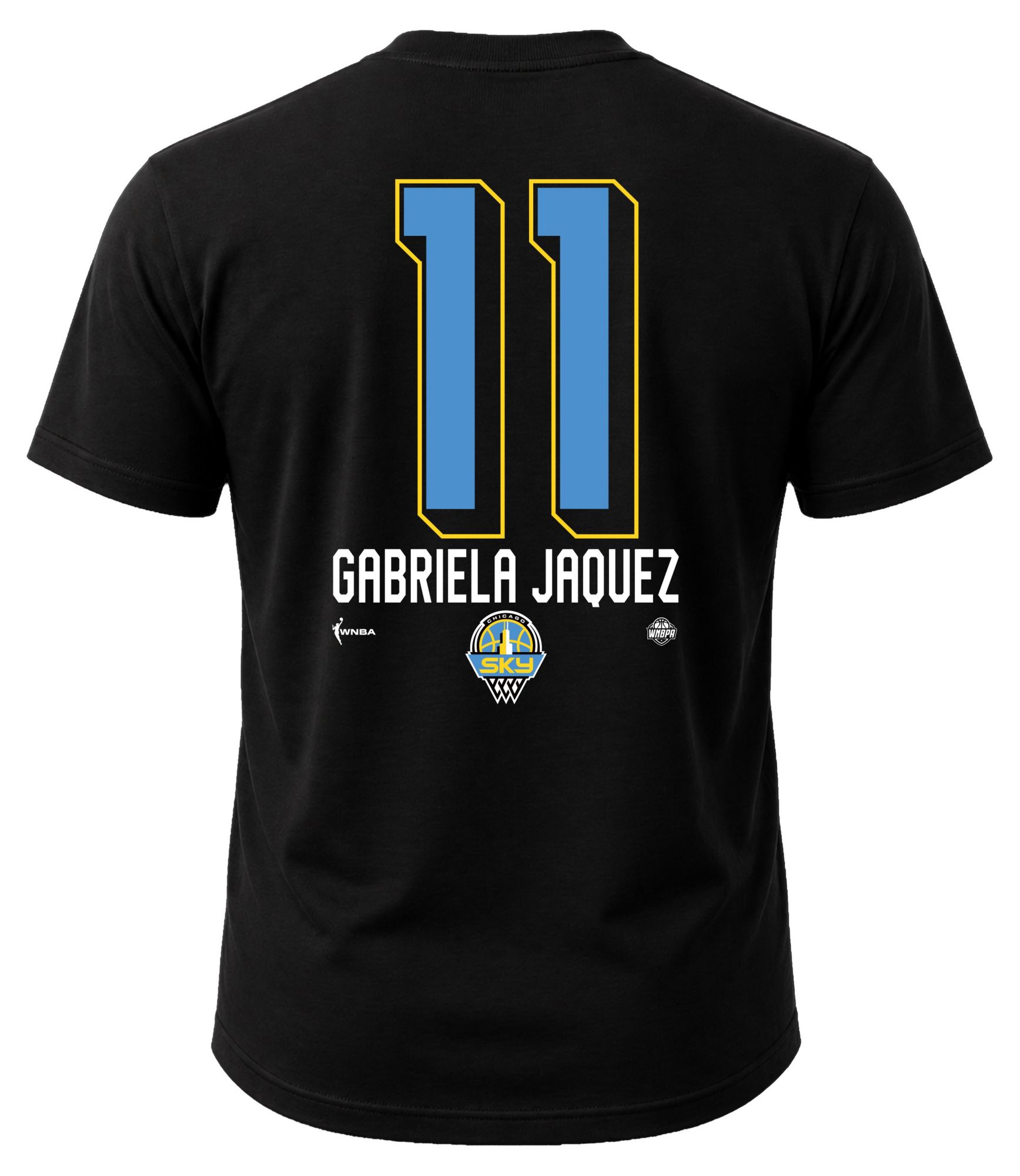 Dynasty Apparel Adult Chicago Sky Gabriela Jaquez Black Explorer T-Shirt product image
