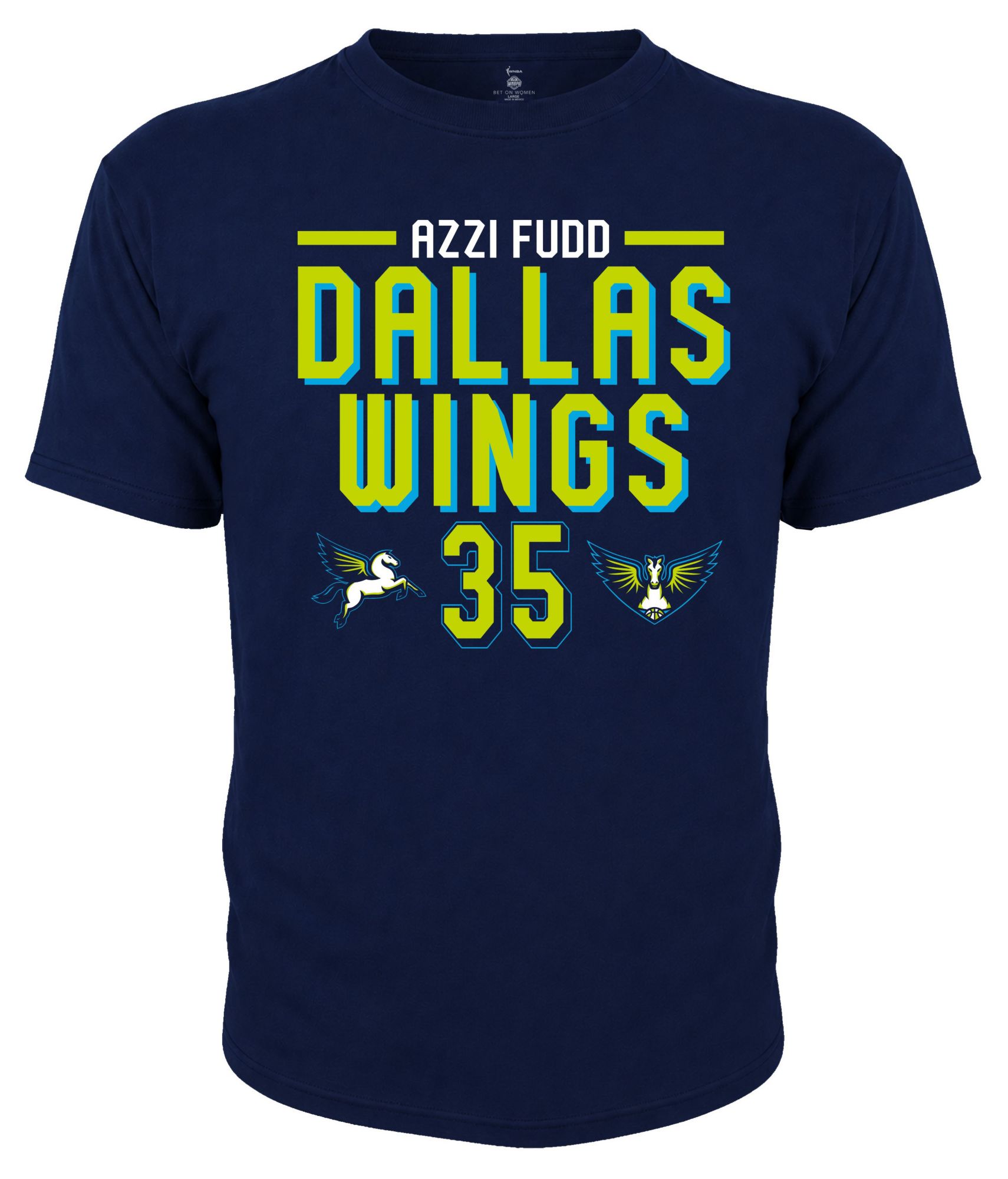 Dynasty Apparel Adult Dallas Wings Azzi Fudd Navy Explorer T-Shirt product image