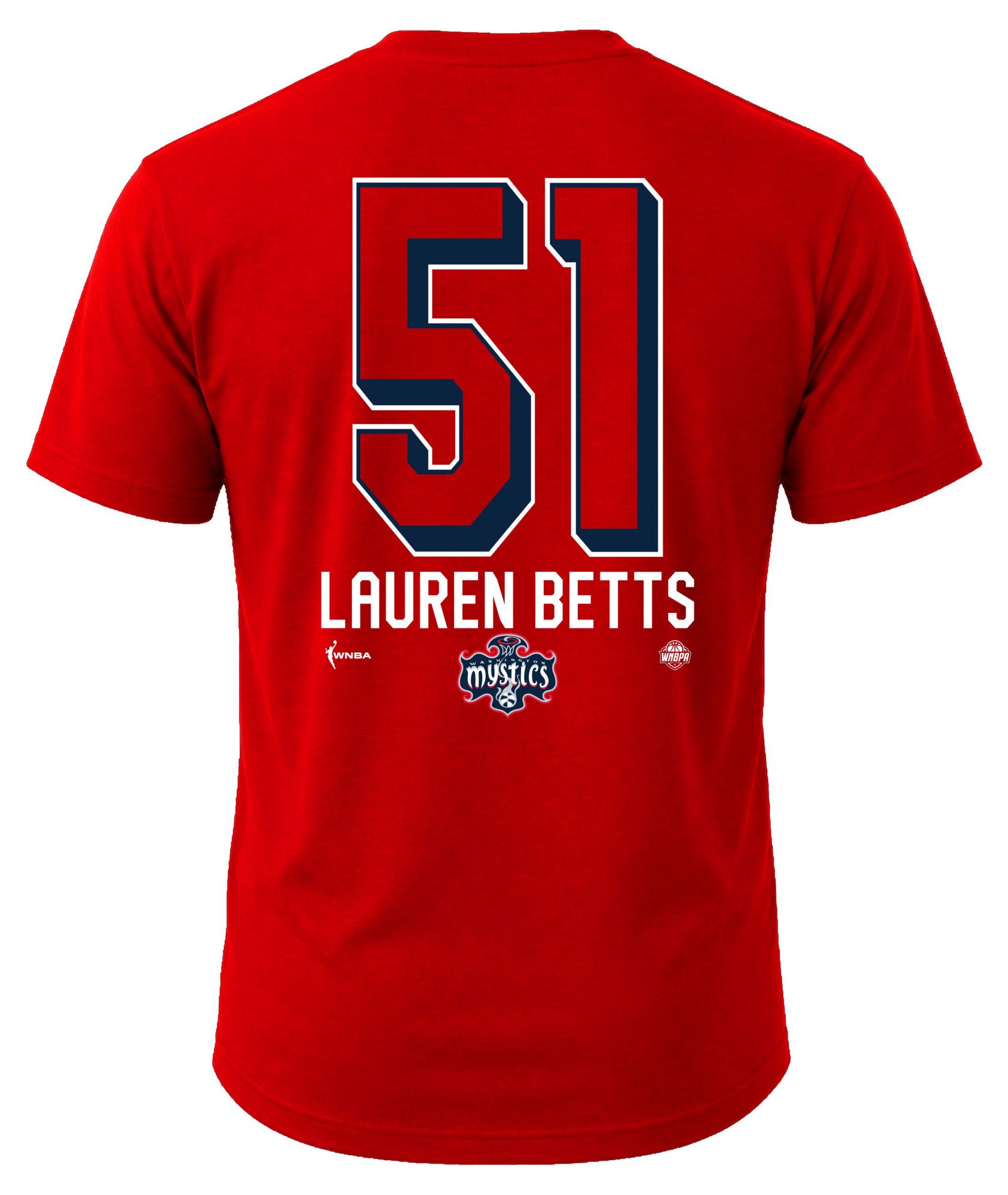 Dynasty Apparel Adult Washington Mystics Lauren Betts Red Explorer T-Shirt product image
