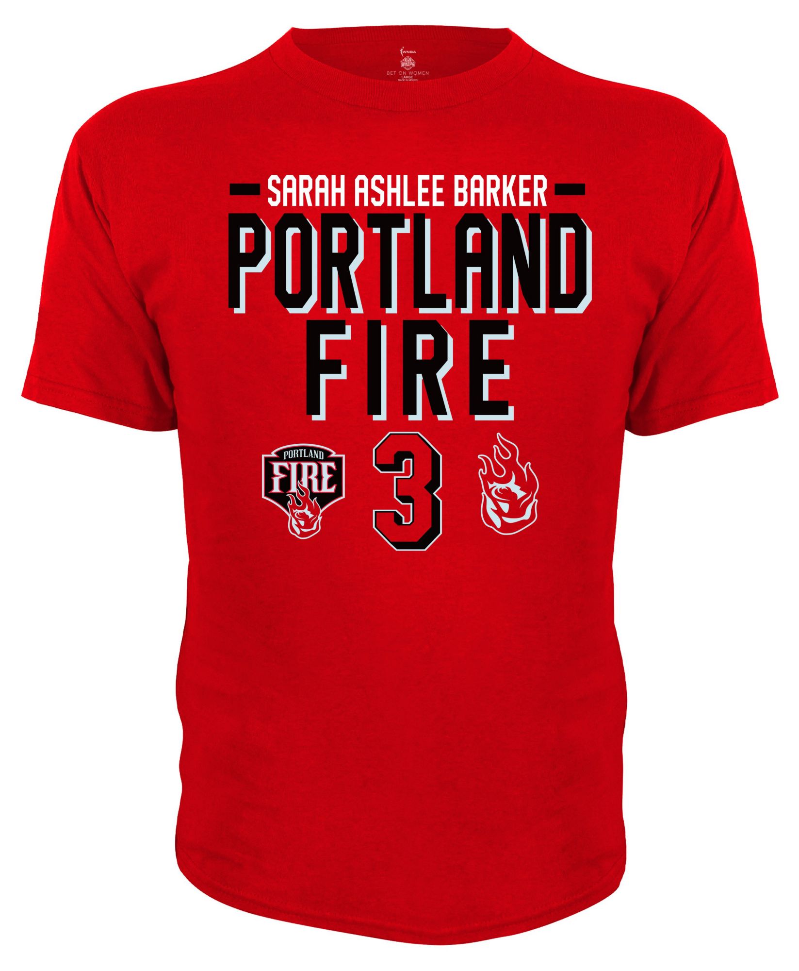 Dynasty Apparel Adult Portland Fire Sarah Ashlee Barker Red Explorer T-Shirt product image