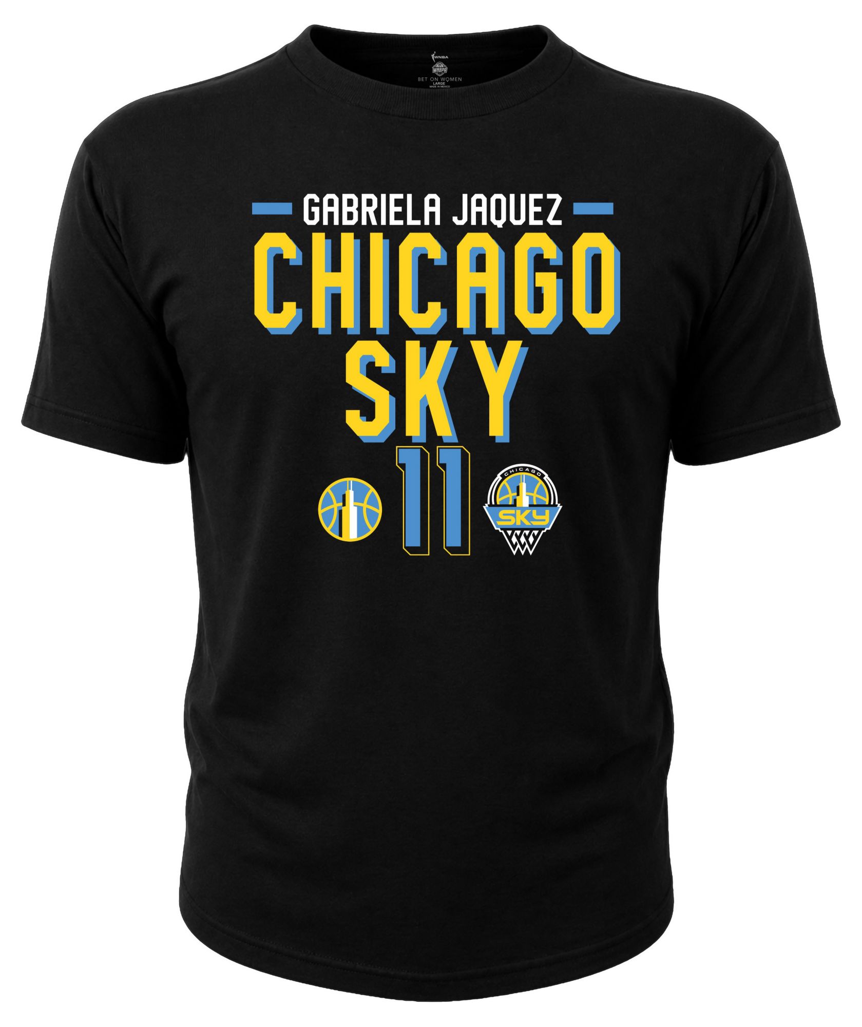 Dynasty Apparel Youth Chicago Sky Gabriela Jaquez Black Explorer T-Shirt product image