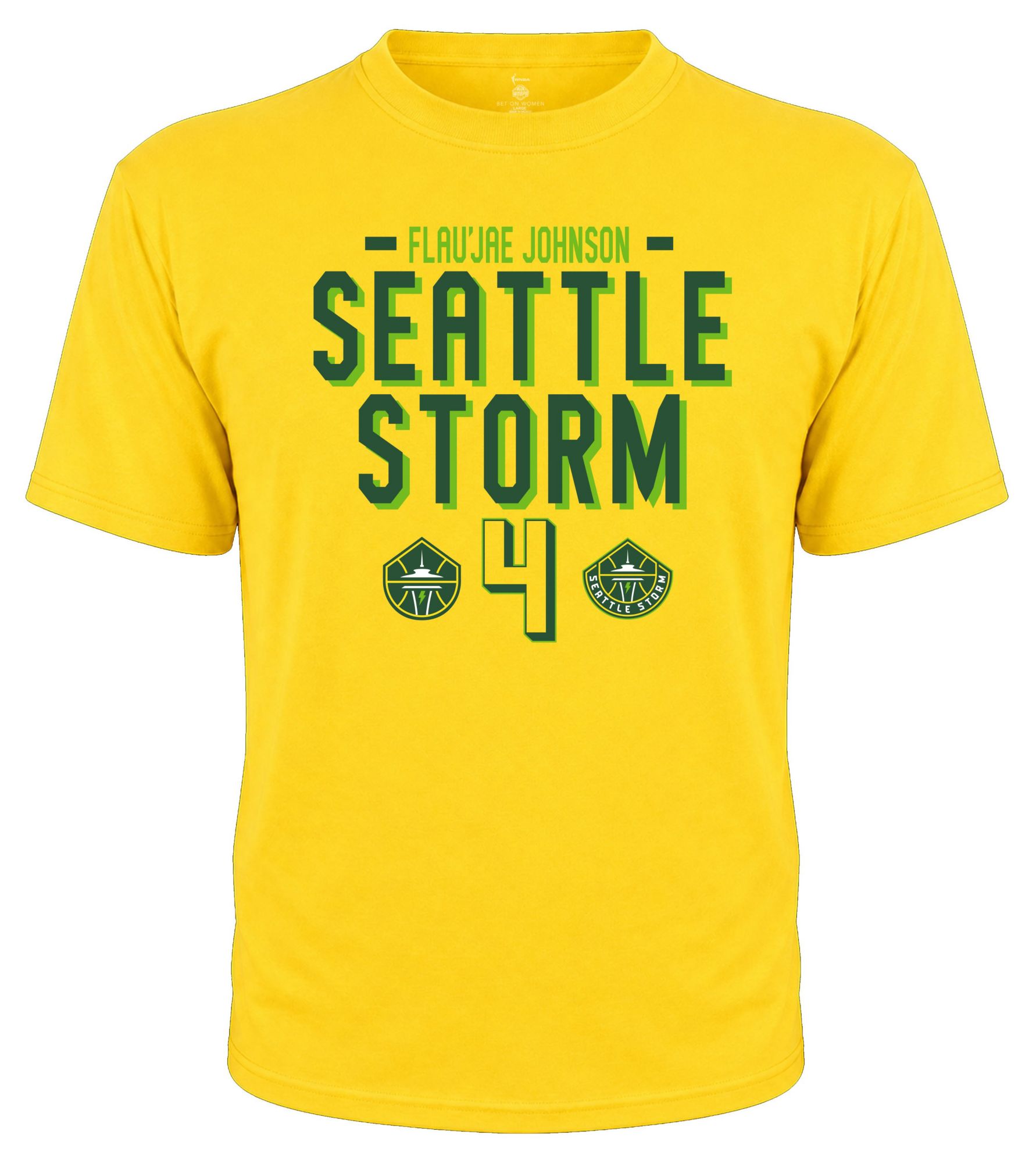 Dynasty Apparel Youth Seattle Storm Flau'jae Johnson Yellow Explorer T-Shirt product image