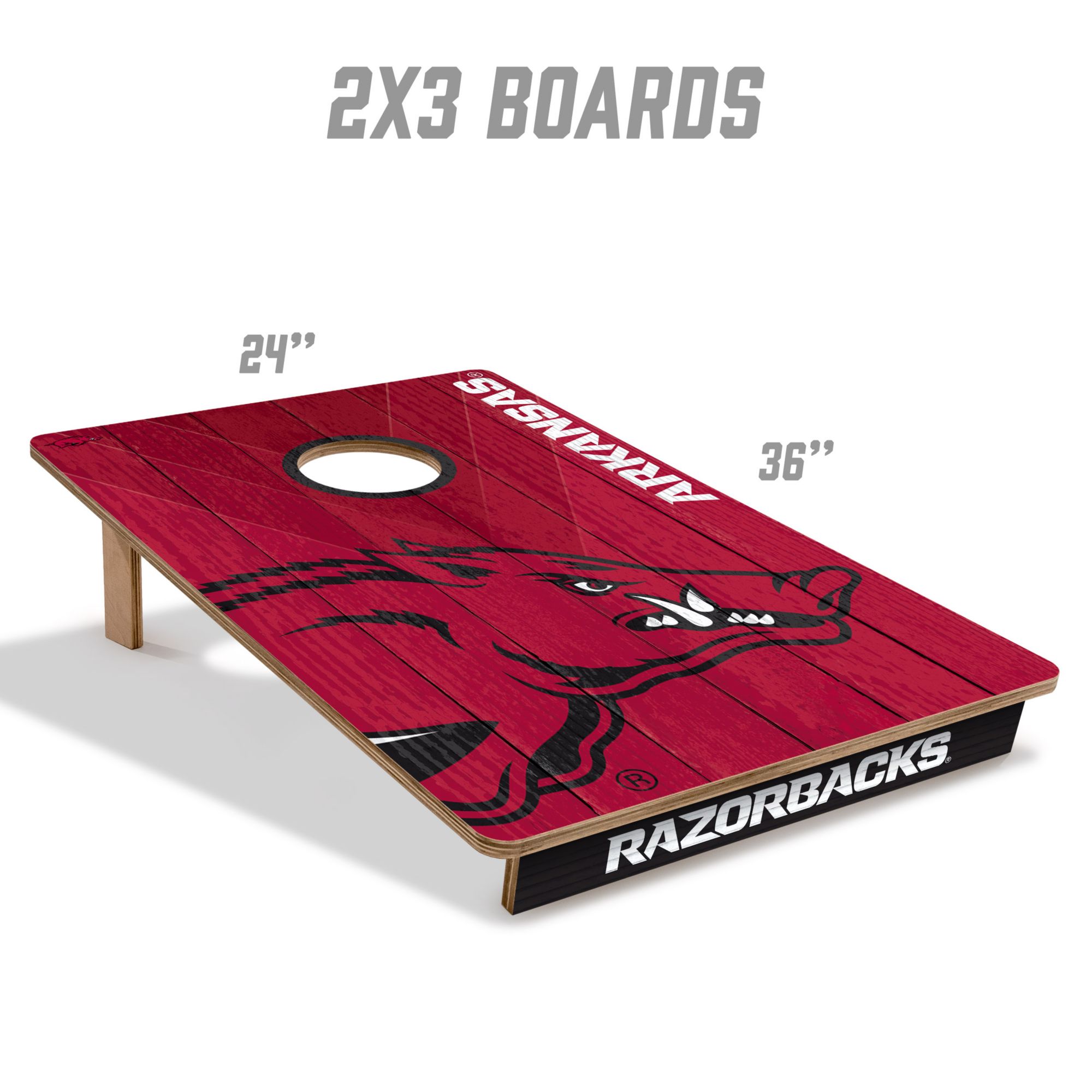 YouTheFan Arkansas Razorbacks 2' x 3' Cornhole Boards product image