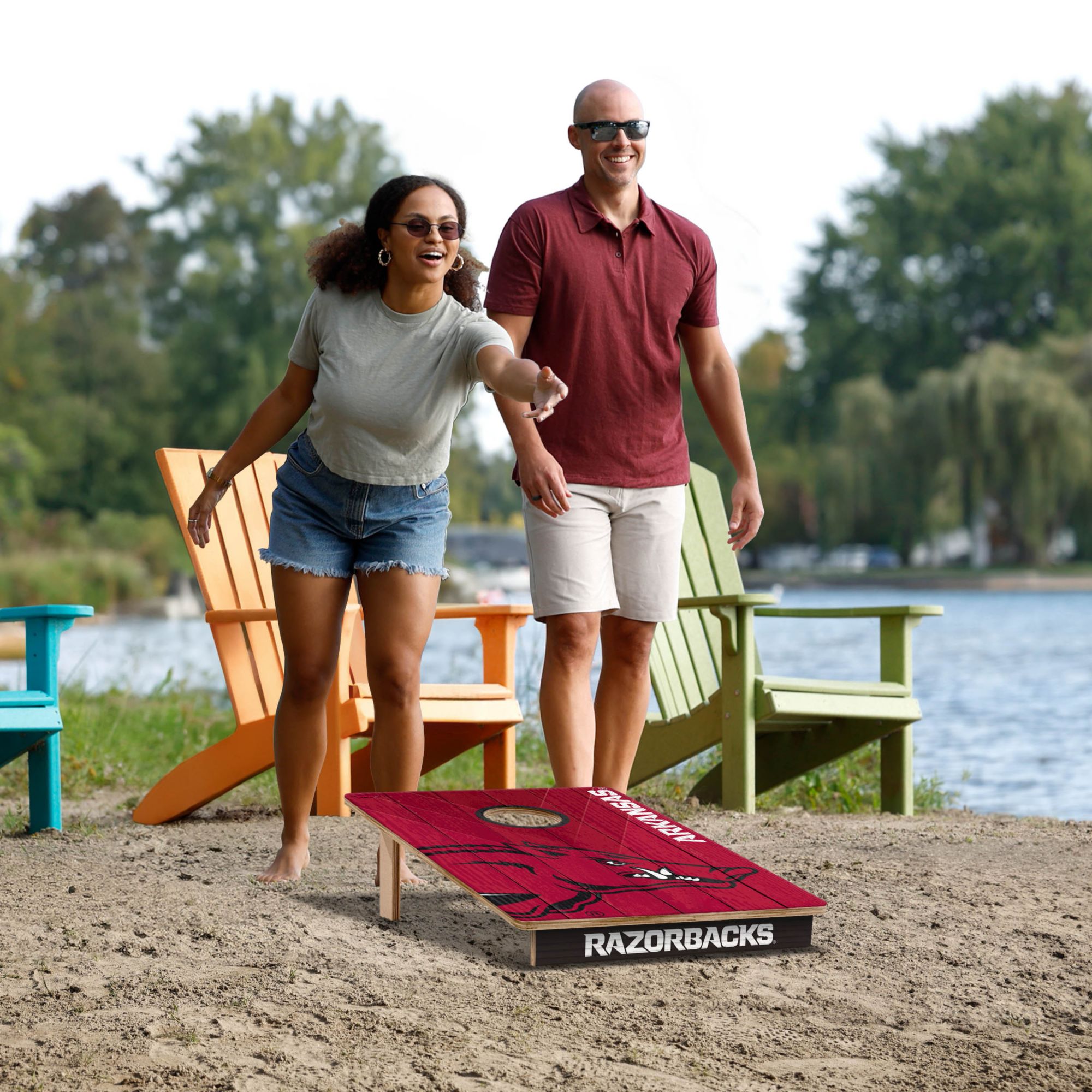 YouTheFan Arkansas Razorbacks 2' x 3' Cornhole Boards product image