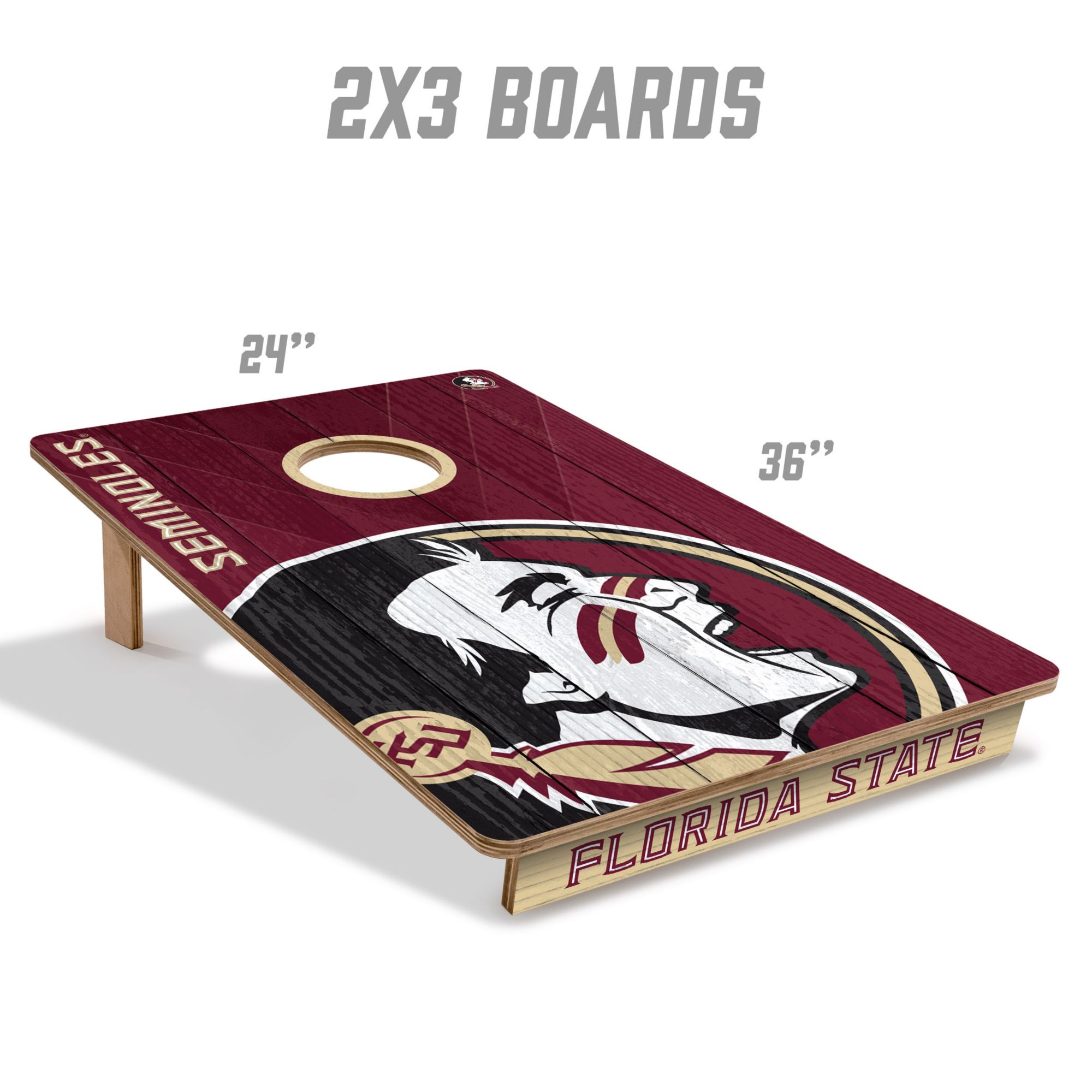 YouTheFan Florida State Seminoles 2' x 3' Cornhole Boards product image