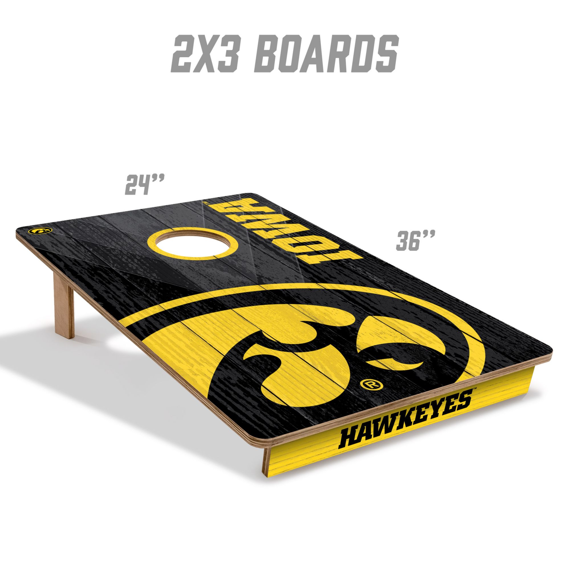 YouTheFan Iowa Hawkeyes 2' x 3' Cornhole Boards product image