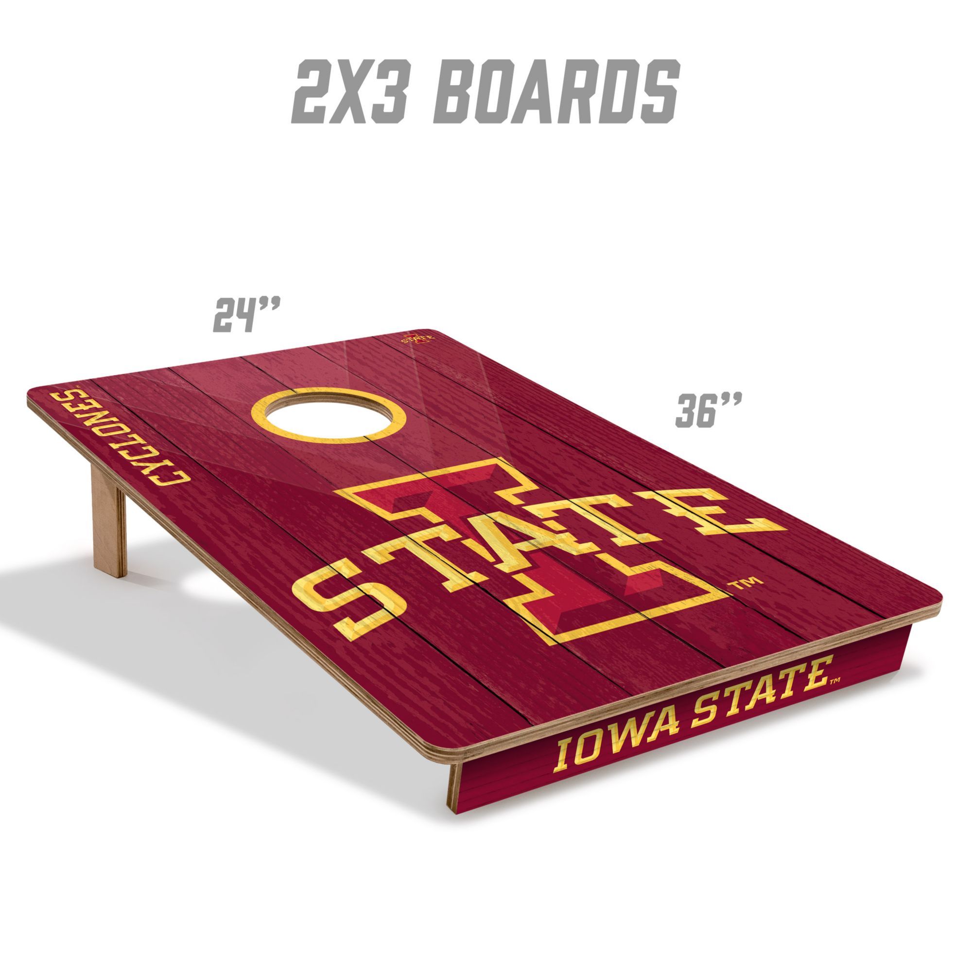 YouTheFan Iowa State Cyclones 2' x 3' Cornhole Boards product image