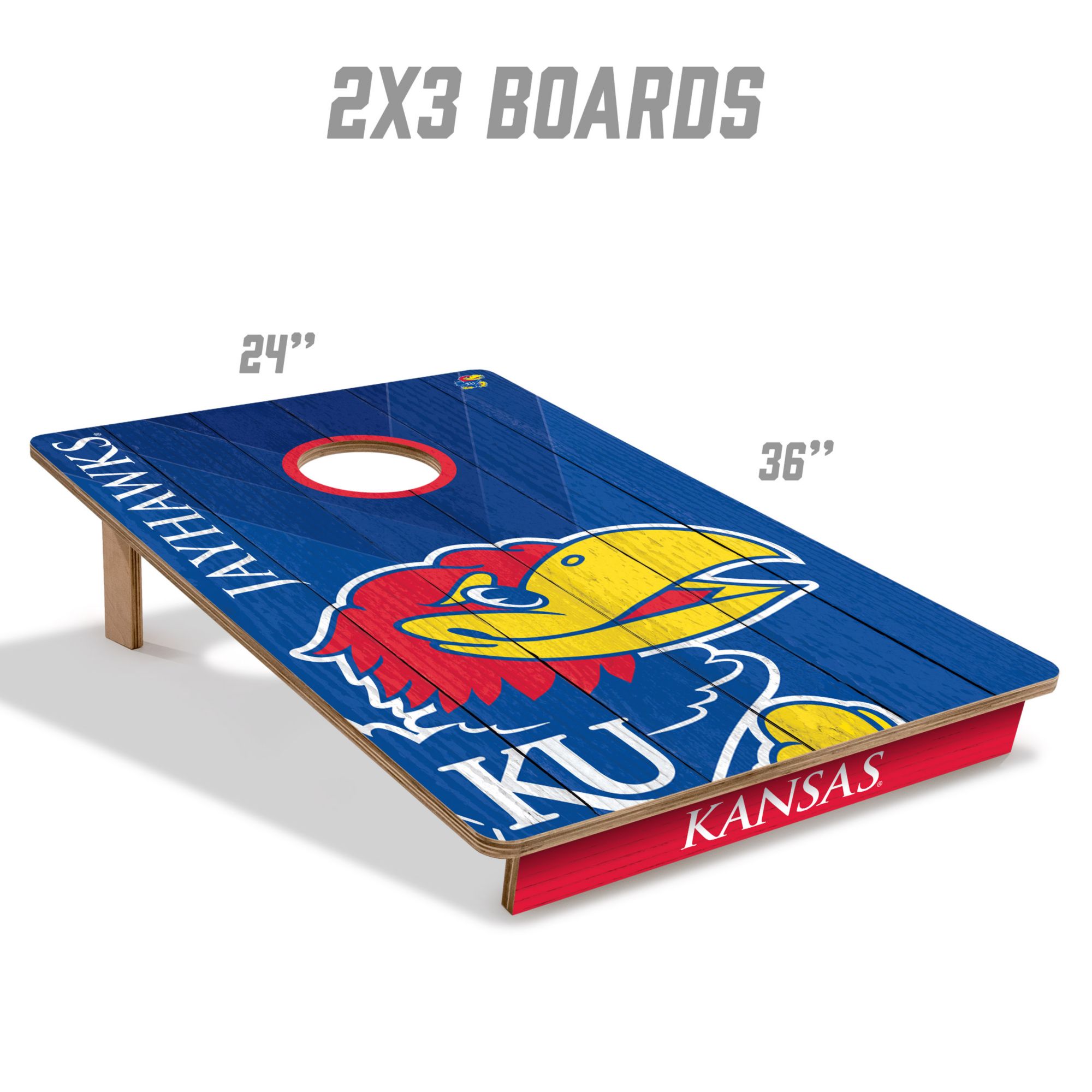 YouTheFan Kansas Jayhawks 2' x 3' Cornhole Boards product image