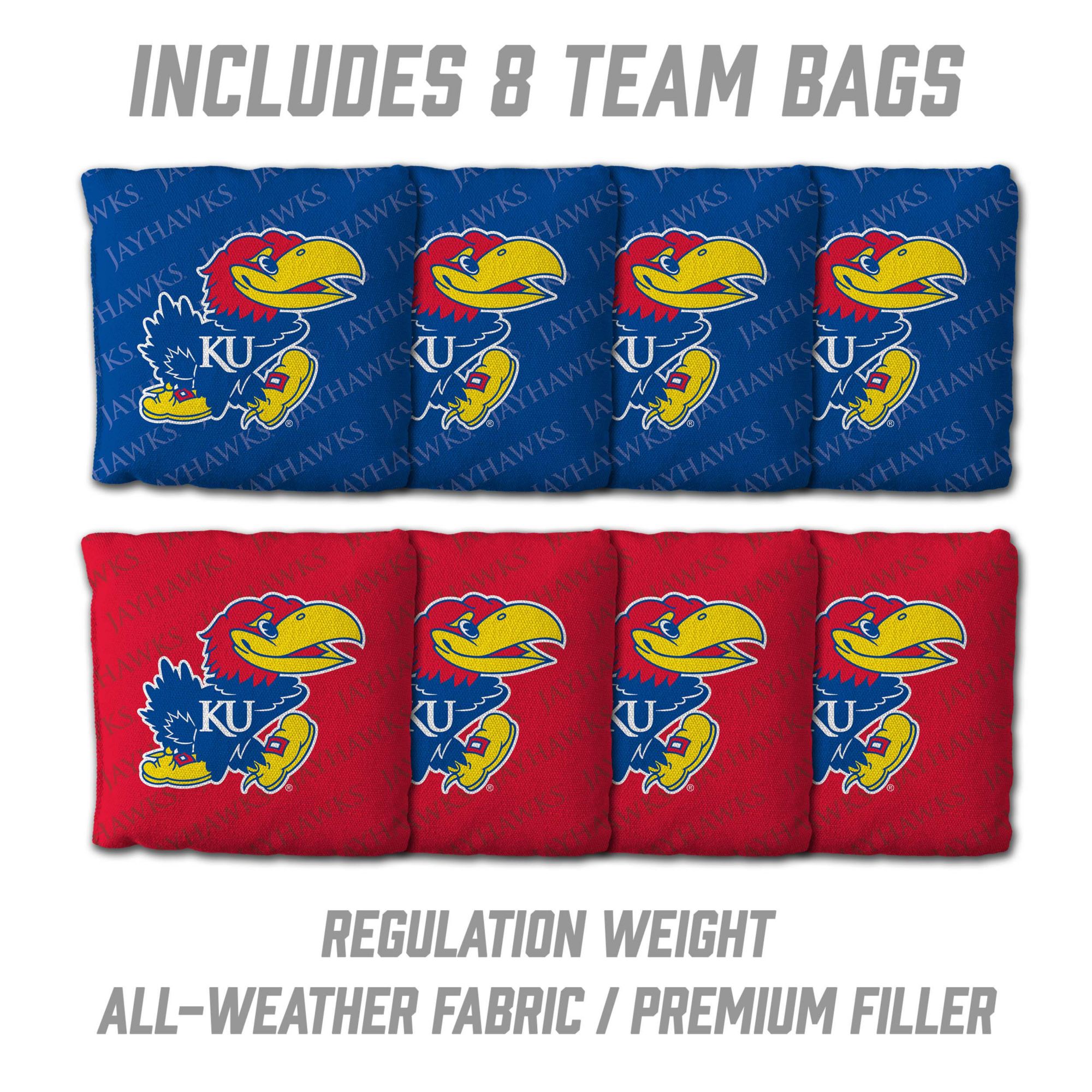 YouTheFan Kansas Jayhawks 2' x 3' Cornhole Boards product image
