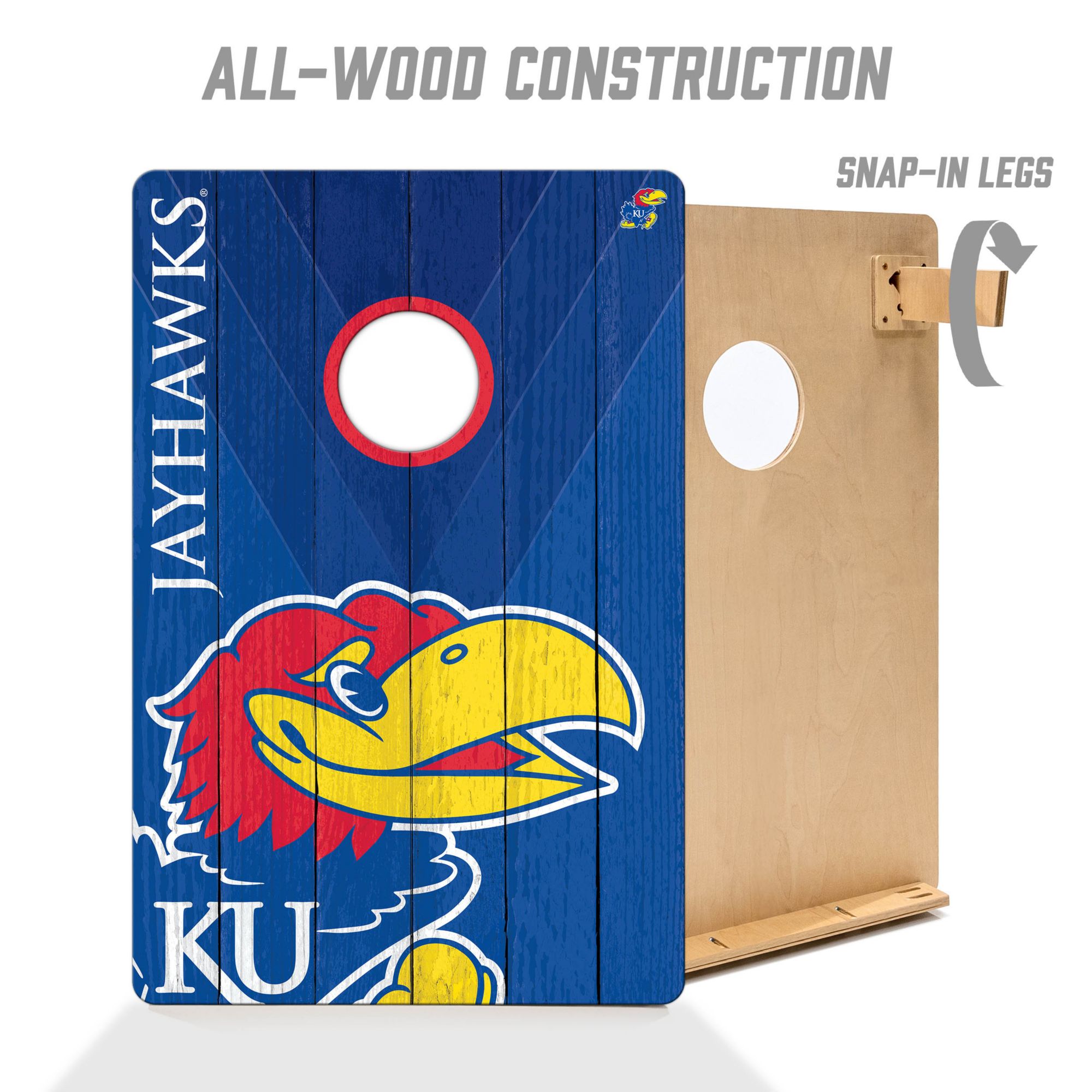 YouTheFan Kansas Jayhawks 2' x 3' Cornhole Boards product image