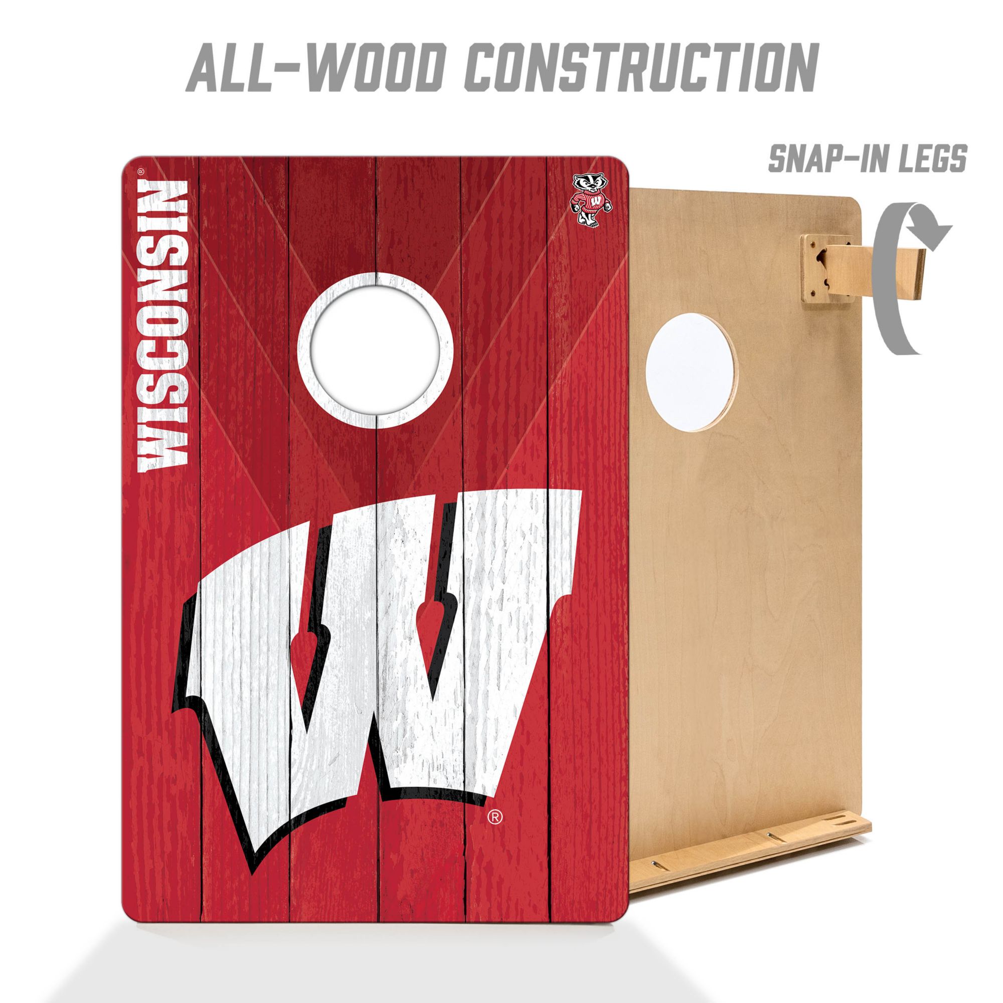 YouTheFan Wisconsin Badgers 2' x 3' Cornhole Boards product image