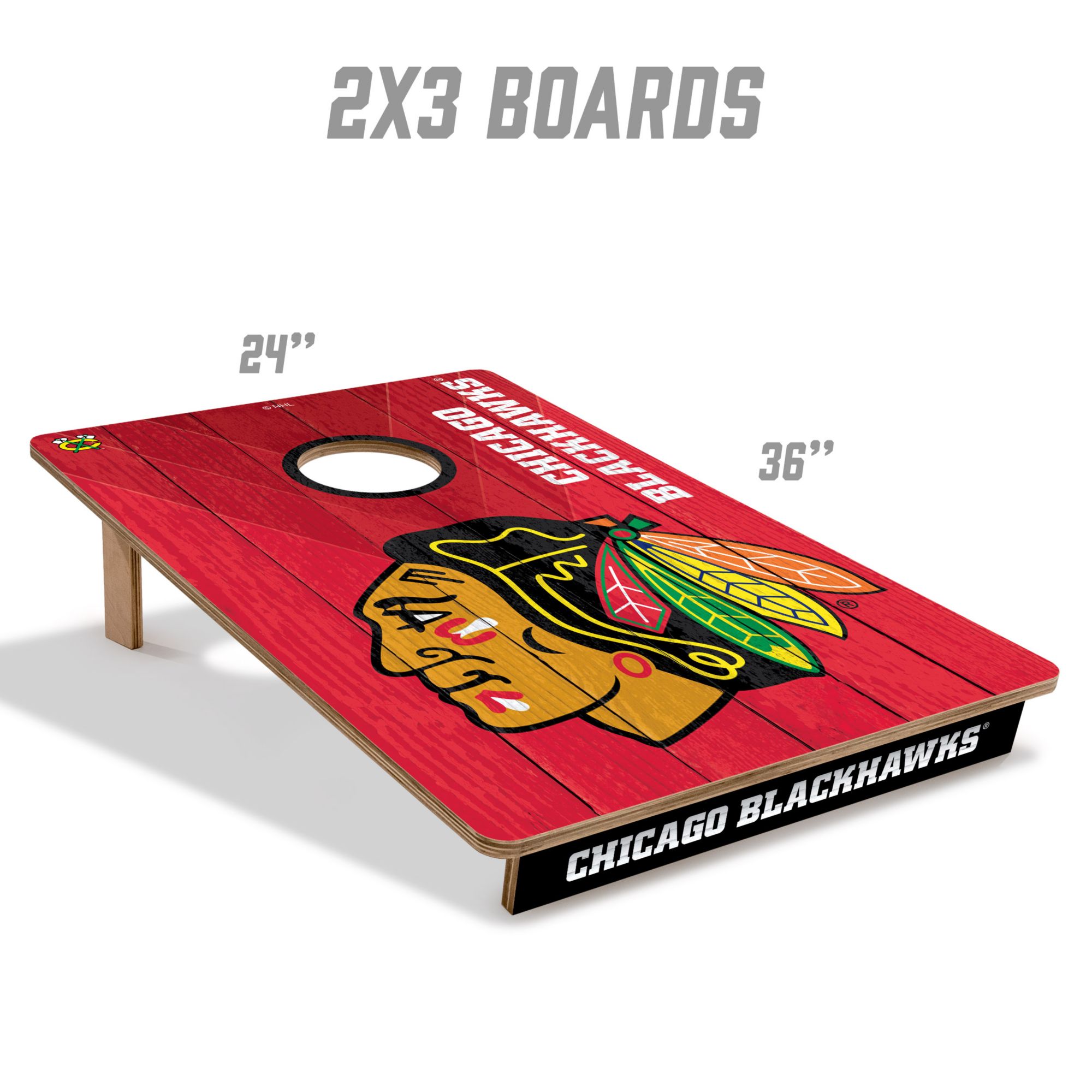 YouTheFan Chicago Blackhawks 2' x 3' Cornhole Boards product image