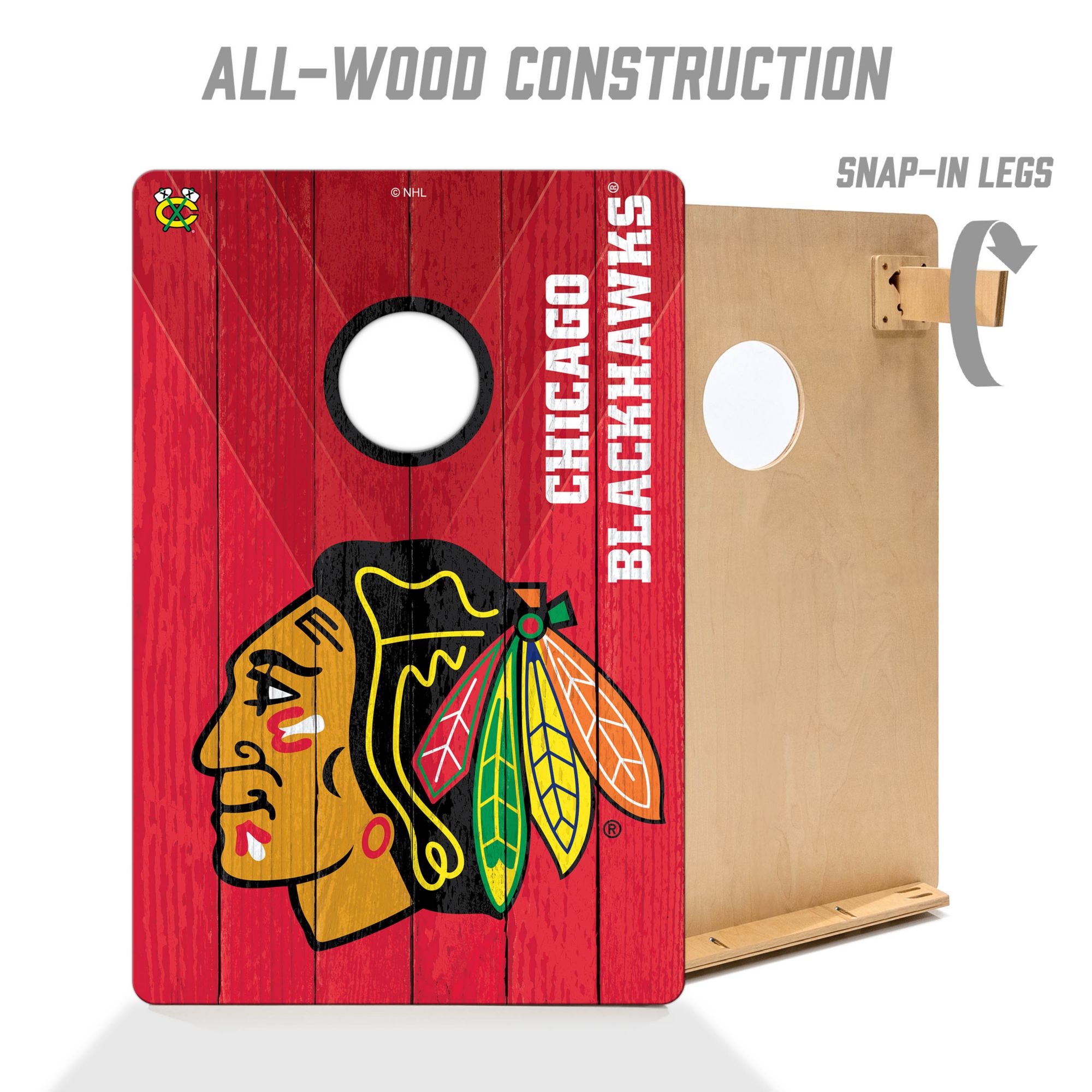 YouTheFan Chicago Blackhawks 2' x 3' Cornhole Boards product image