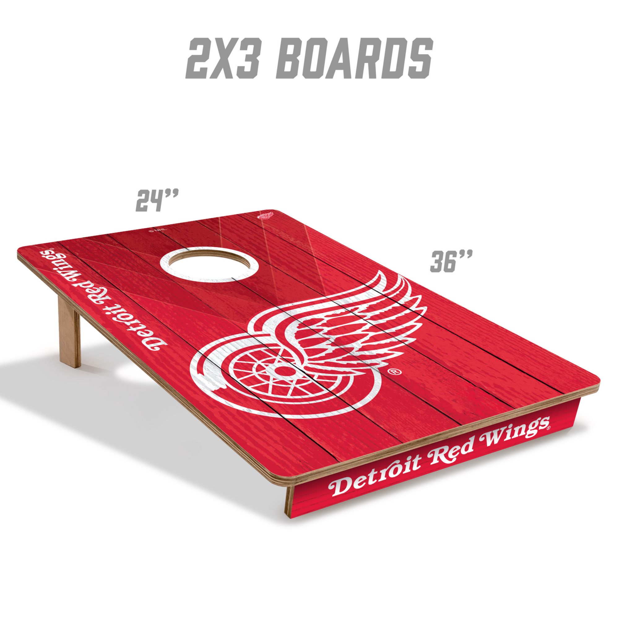 YouTheFan Detroit Red Wings 2' x 3' Cornhole Boards product image