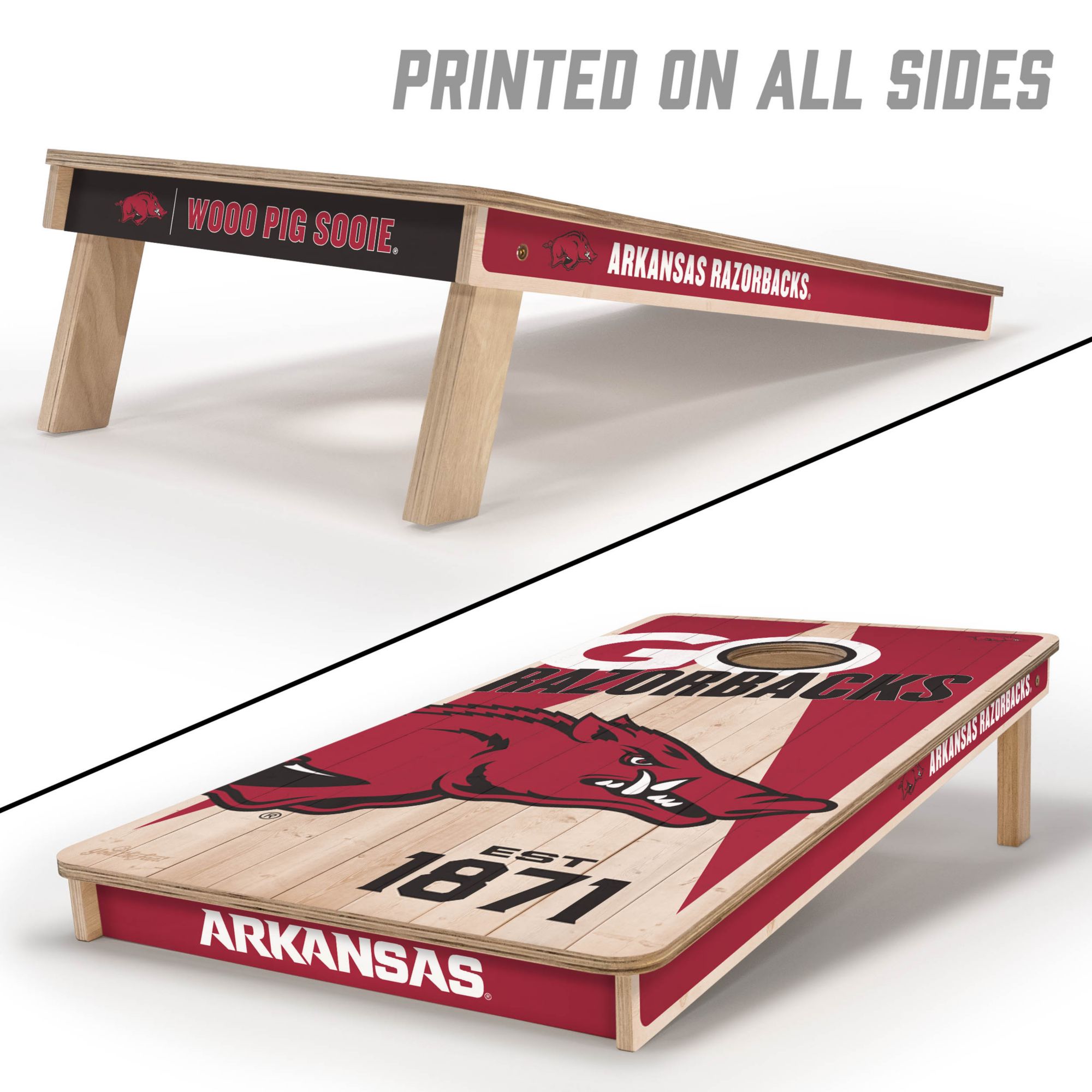 YouTheFan Arkansas Razorbacks 2' x 4' Cornhole Boards product image
