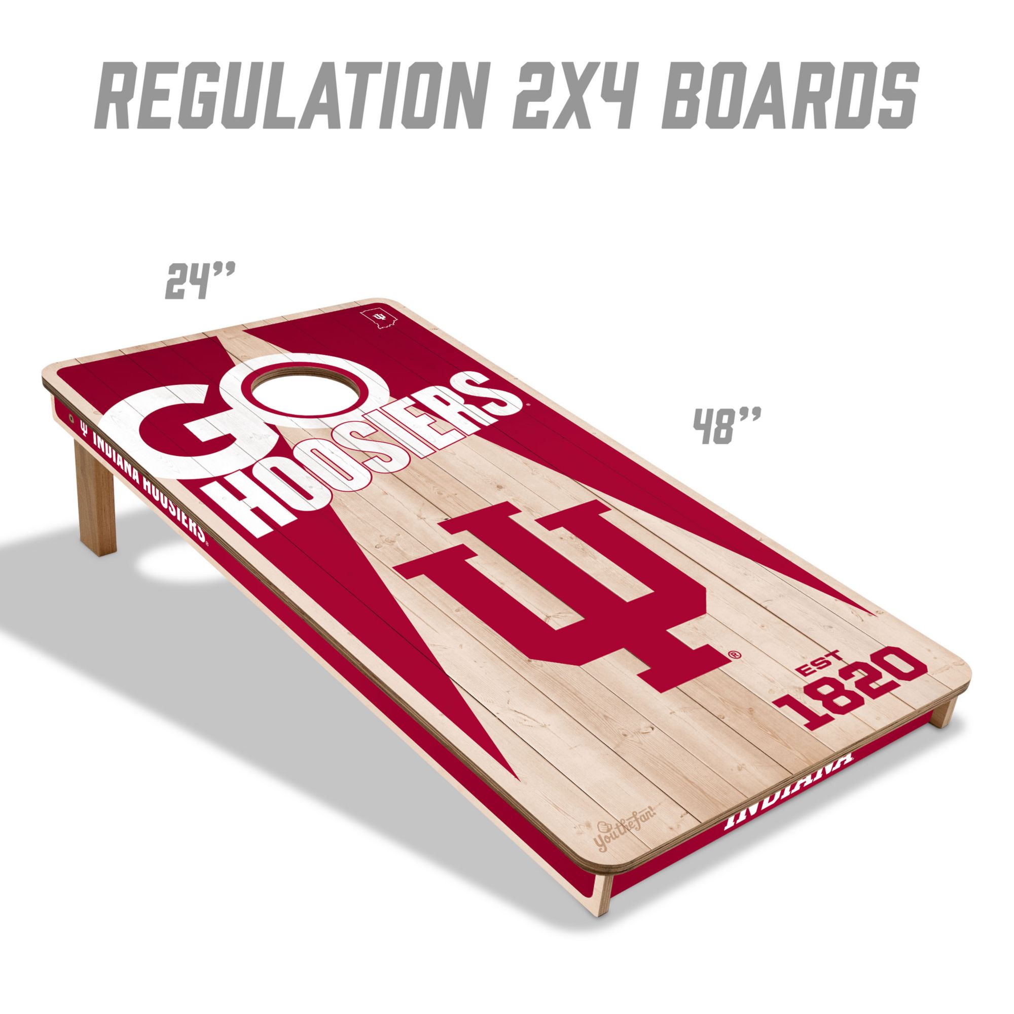 YouTheFan Indiana Hoosiers 2' x 4' Cornhole Boards product image