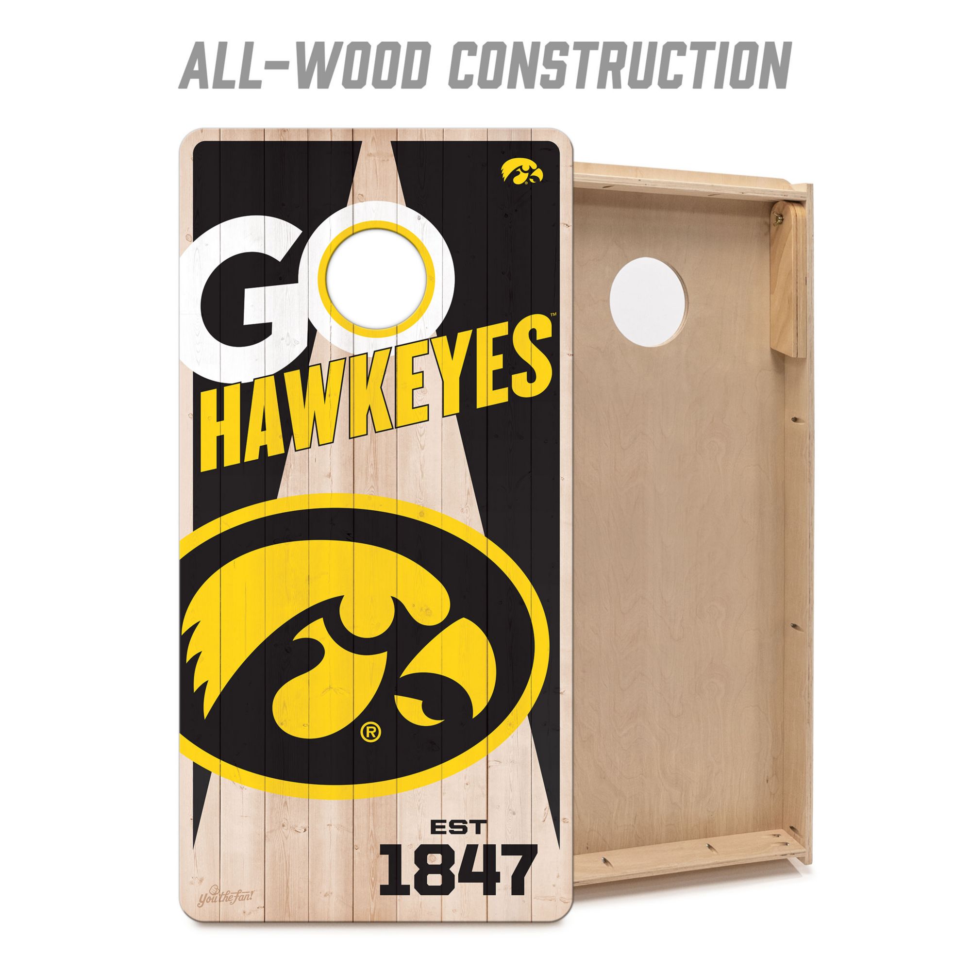 YouTheFan Iowa Hawkeyes 2' x 4' Cornhole Boards product image