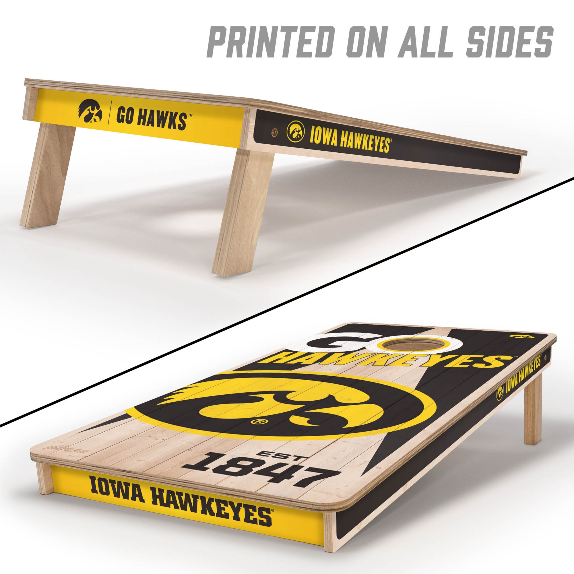YouTheFan Iowa Hawkeyes 2' x 4' Cornhole Boards product image