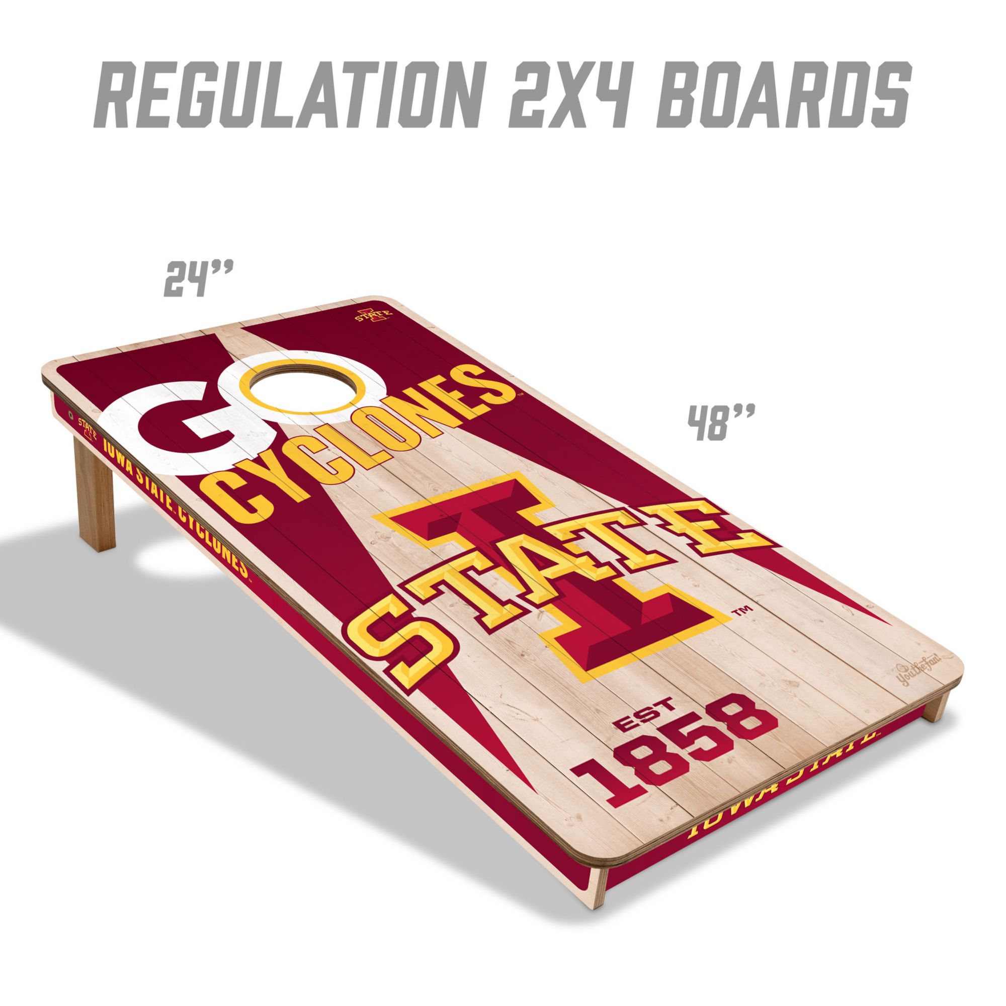 YouTheFan Iowa State Cyclones 2' x 4' Cornhole Boards product image