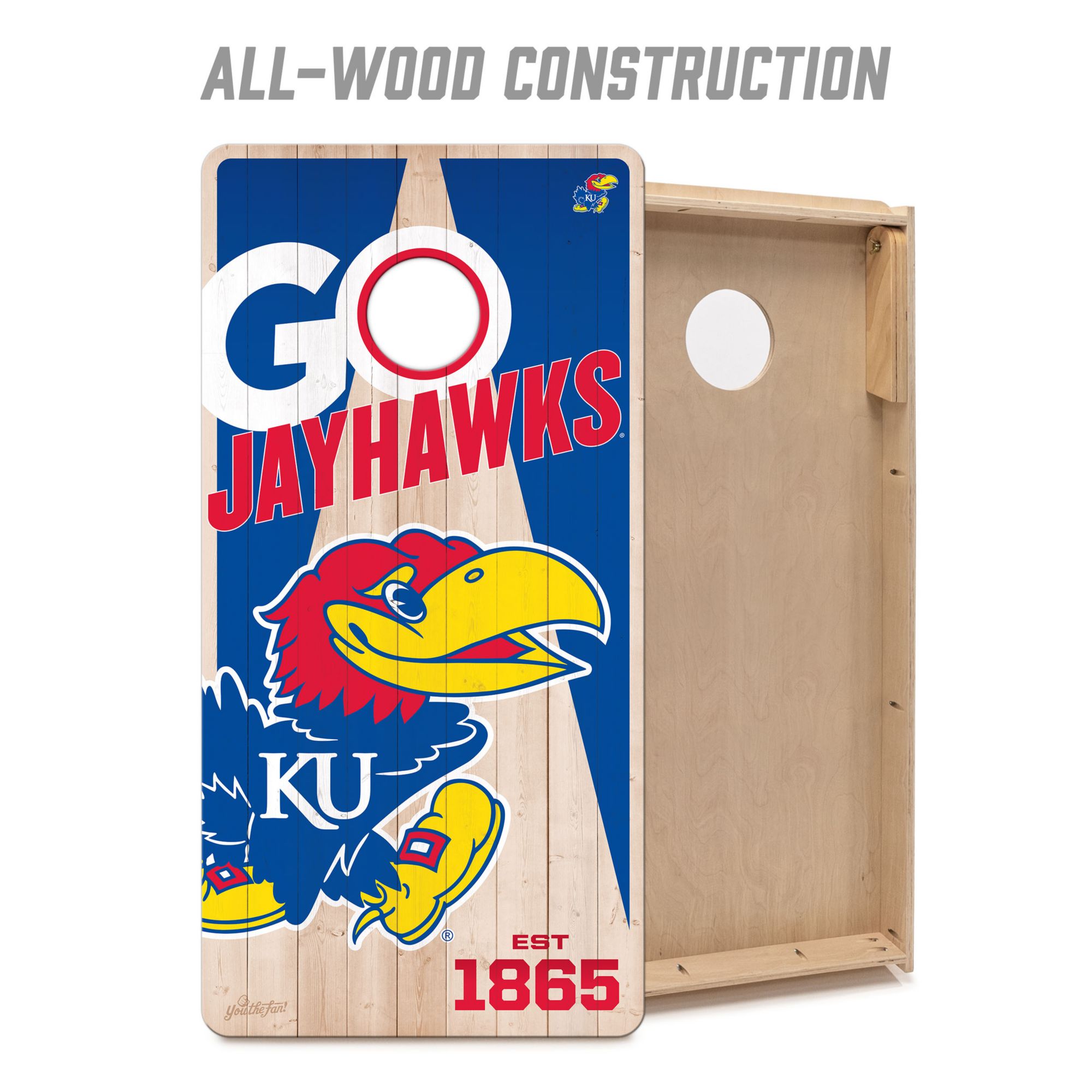 YouTheFan Kansas Jayhawks 2' x 4' Cornhole Boards product image