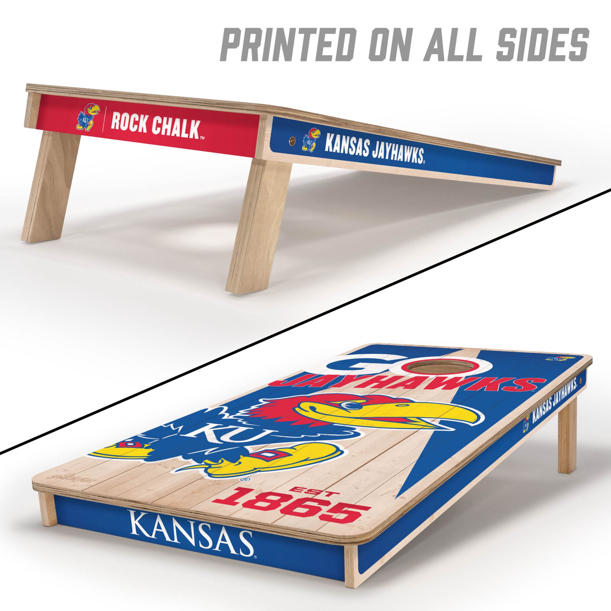 YouTheFan Kansas Jayhawks 2' x 4' Cornhole Boards product image