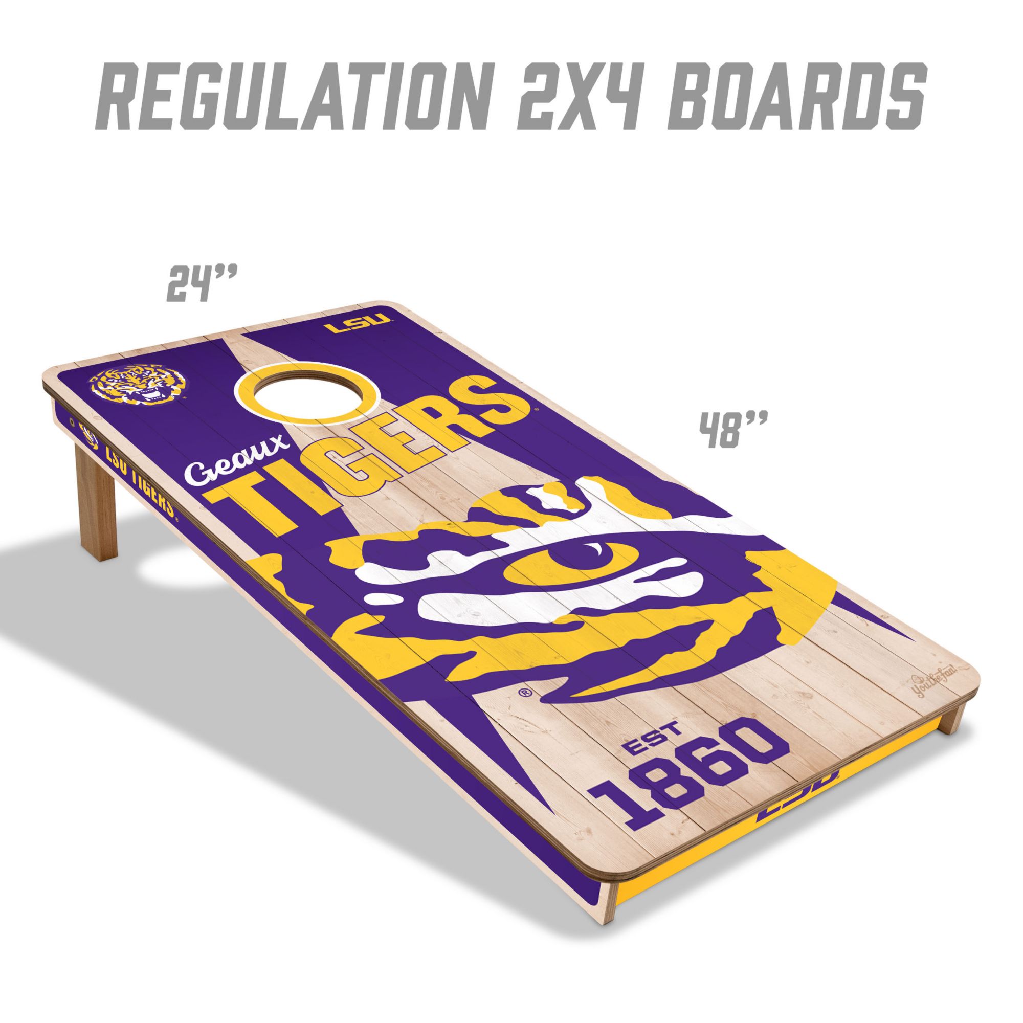 YouTheFan LSU Tigers 2' x 4' Cornhole Boards product image