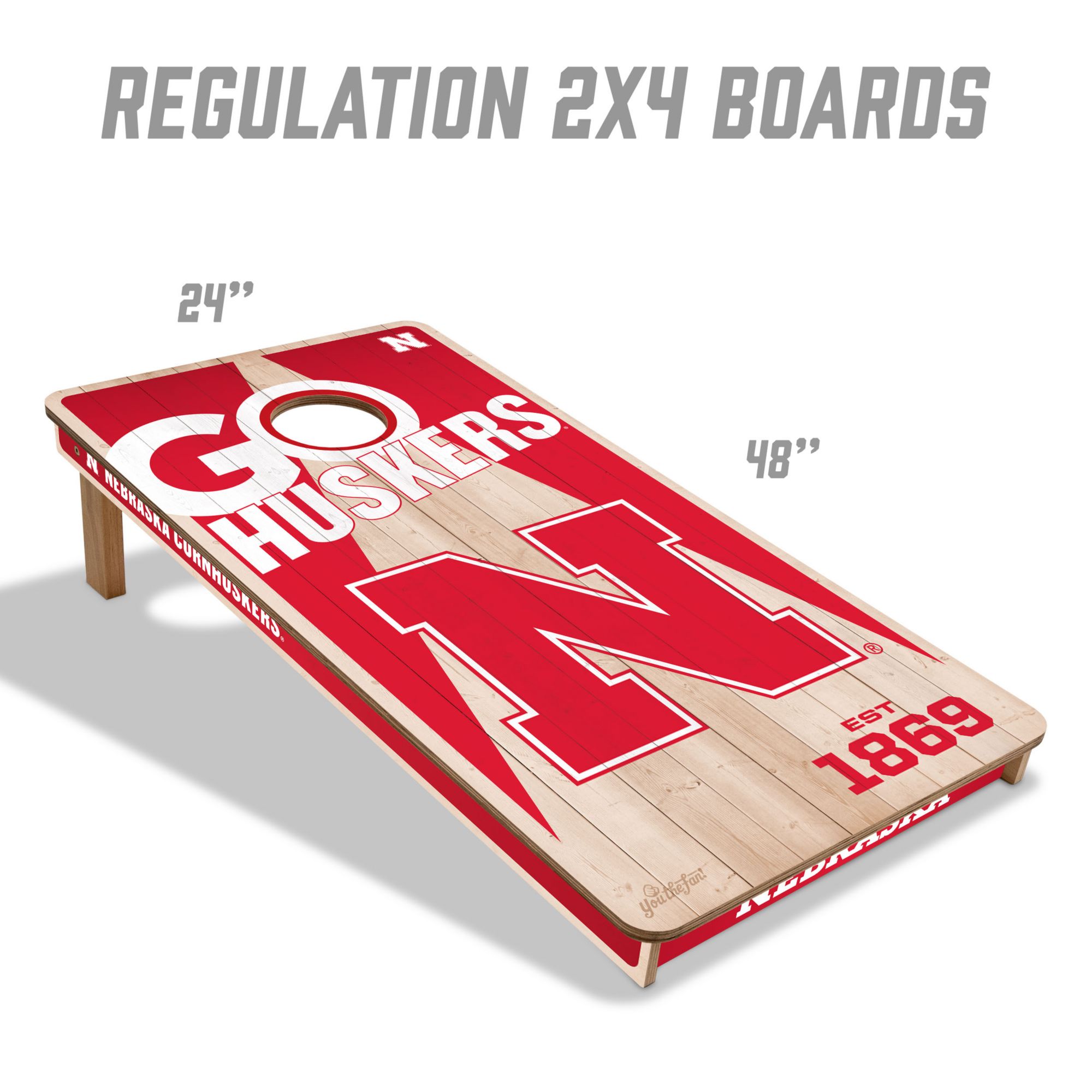 YouTheFan Nebraska Cornhuskers 2' x 4' Cornhole Boards product image