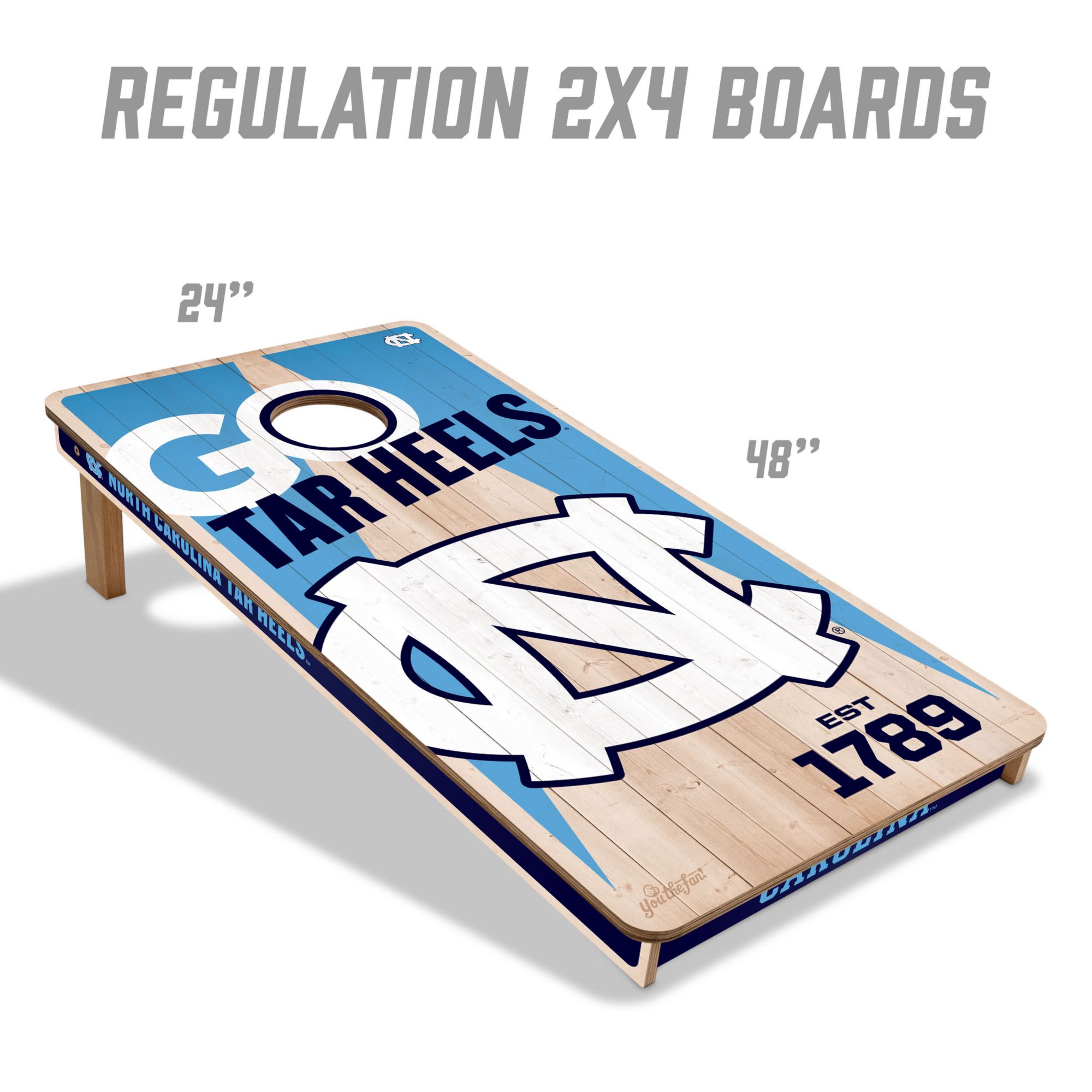 YouTheFan North Carolina Tar Heels 2' x 4' Cornhole Boards product image