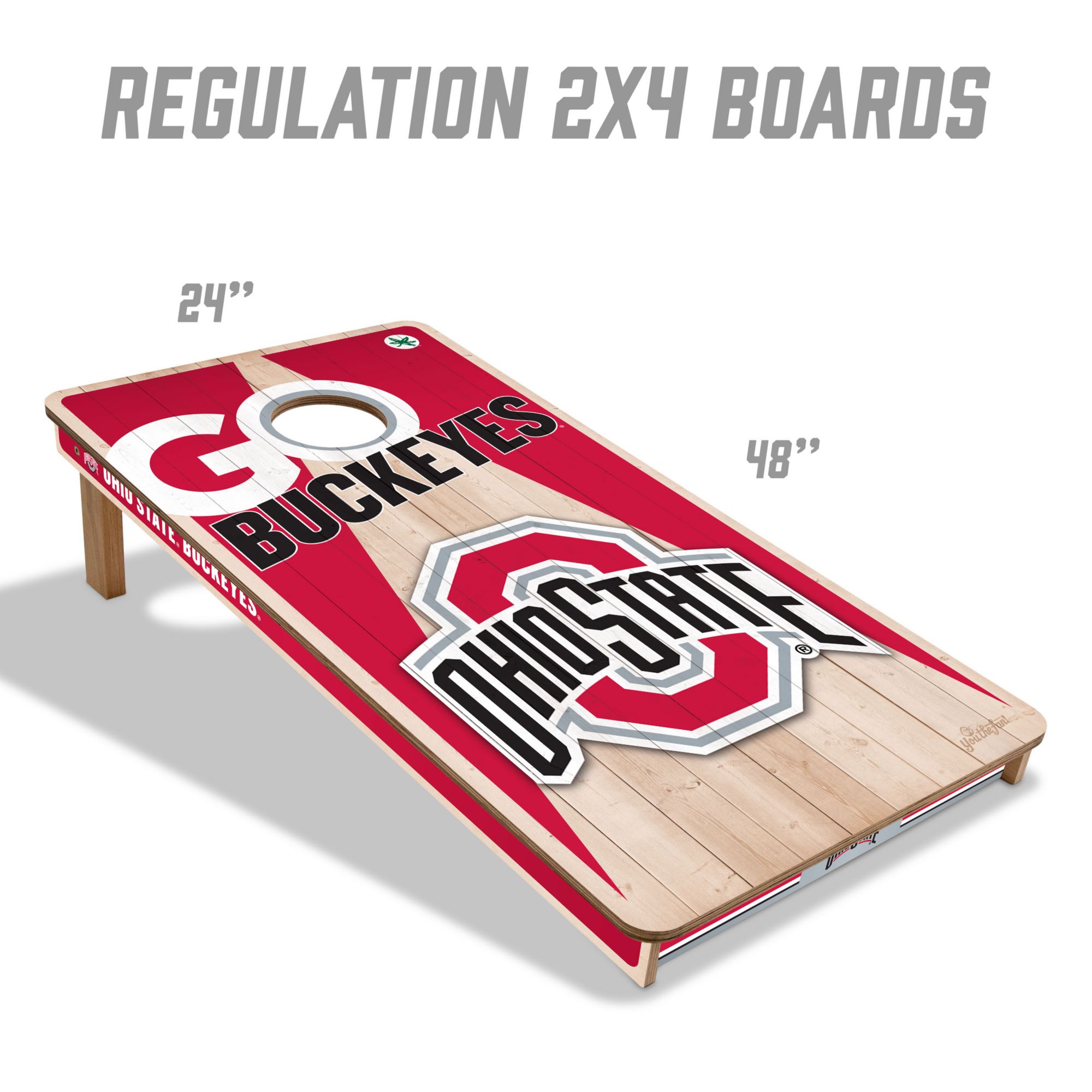 YouTheFan Ohio State Buckeyes 2' x 4' Cornhole Boards product image