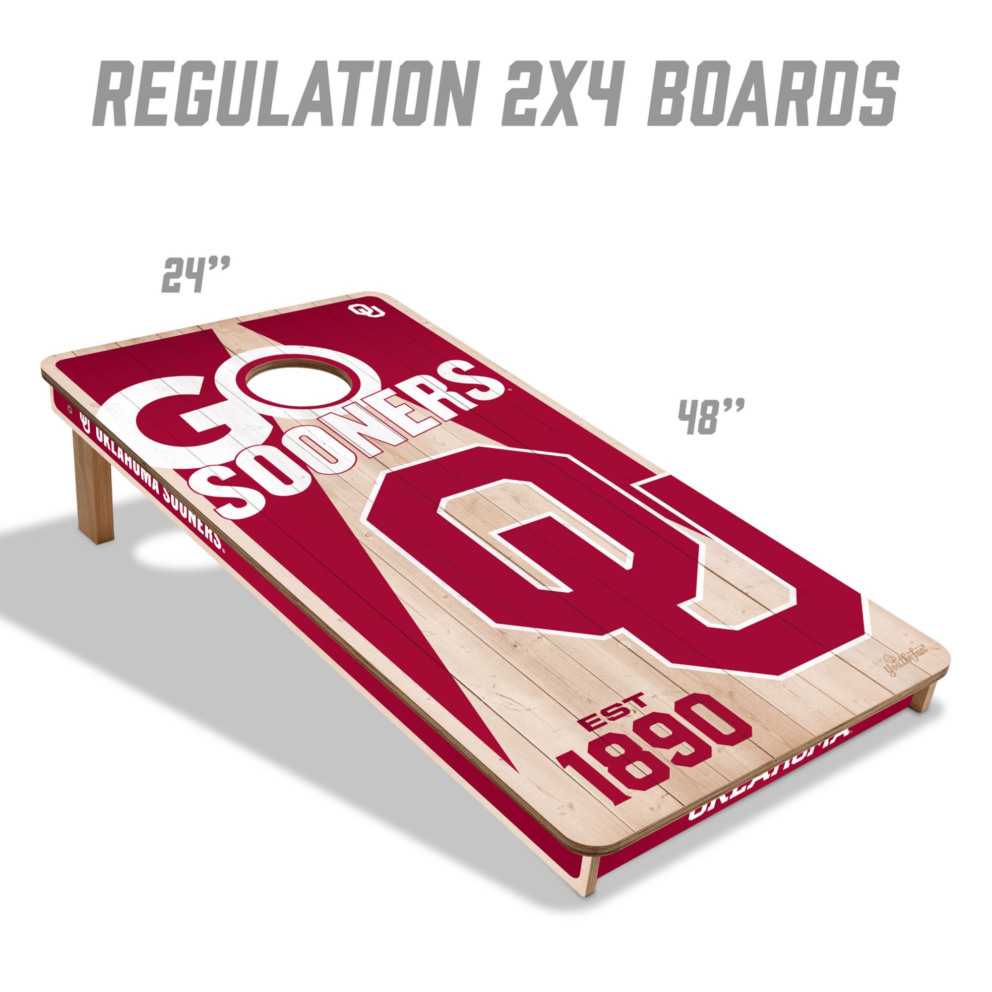YouTheFan Oklahoma Sooners 2' x 4' Cornhole Boards product image