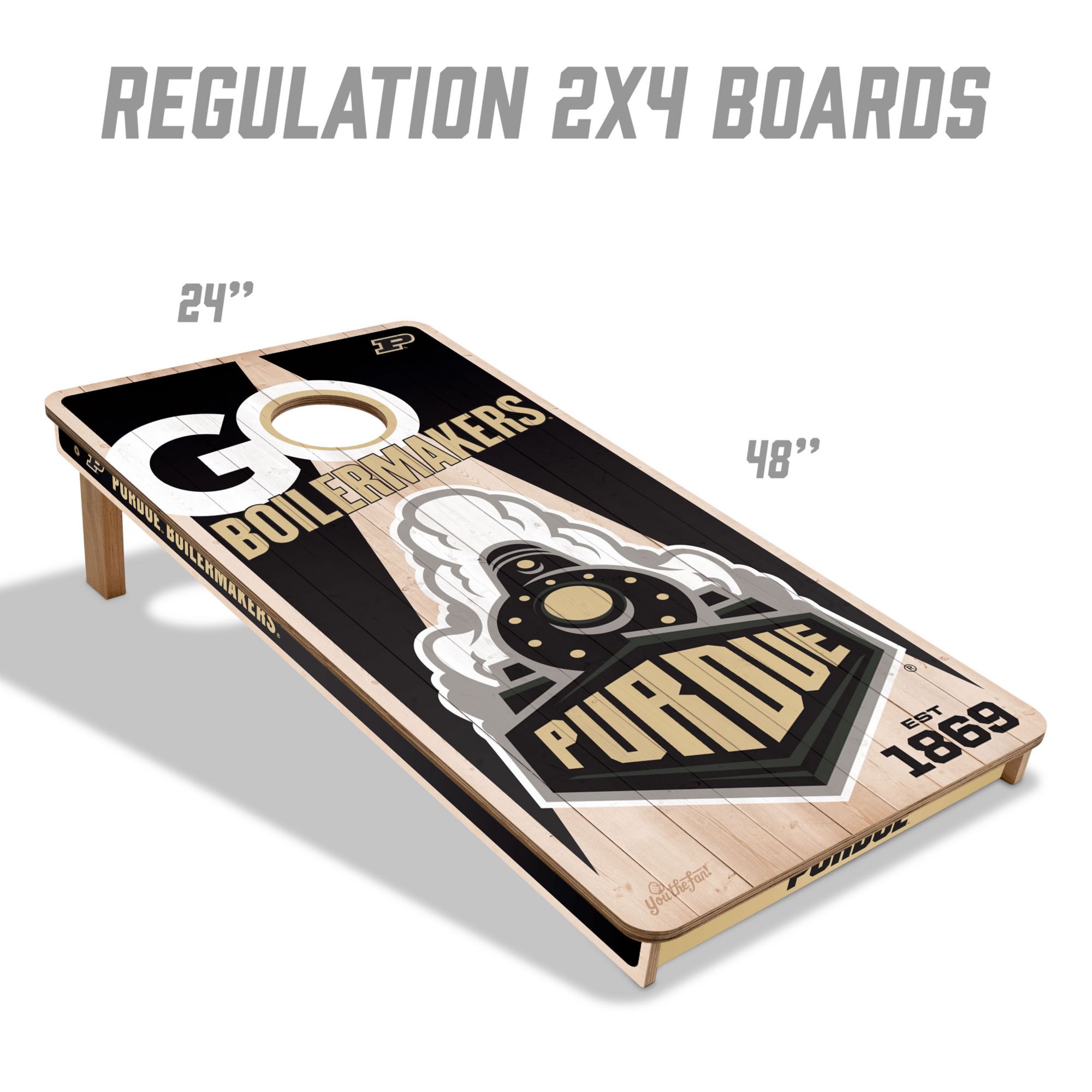 YouTheFan Purdue Boilermakers 2' x 4' Cornhole Boards product image