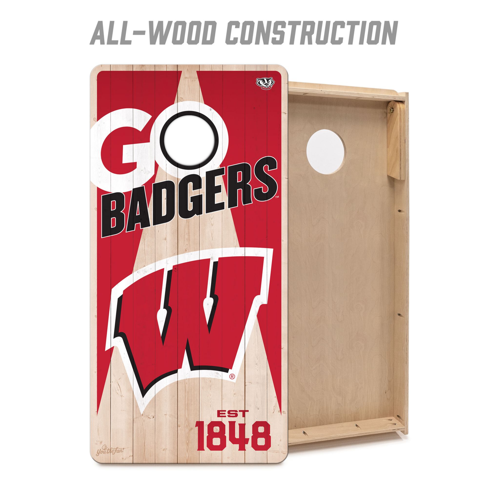 YouTheFan Wisconsin Badgers 2' x 4' Cornhole Boards product image