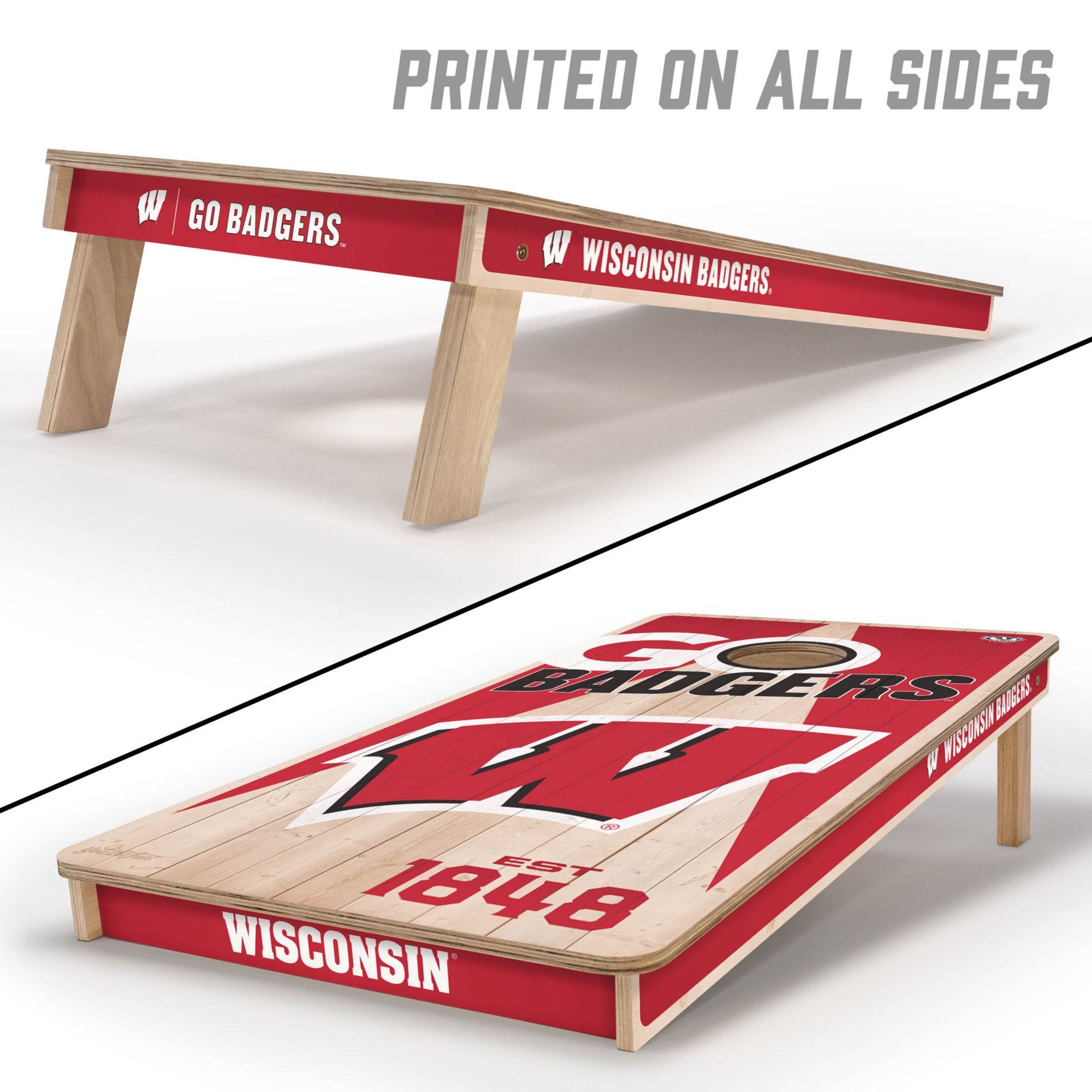 YouTheFan Wisconsin Badgers 2' x 4' Cornhole Boards product image