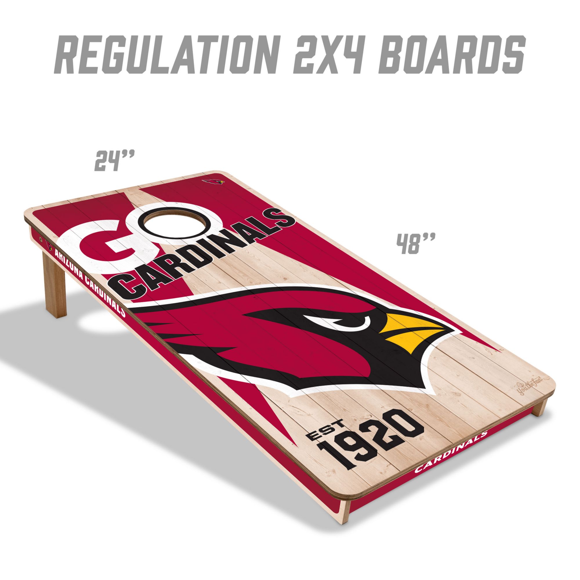 YouTheFan Arizona Cardinals 2' x 4' Cornhole Boards product image
