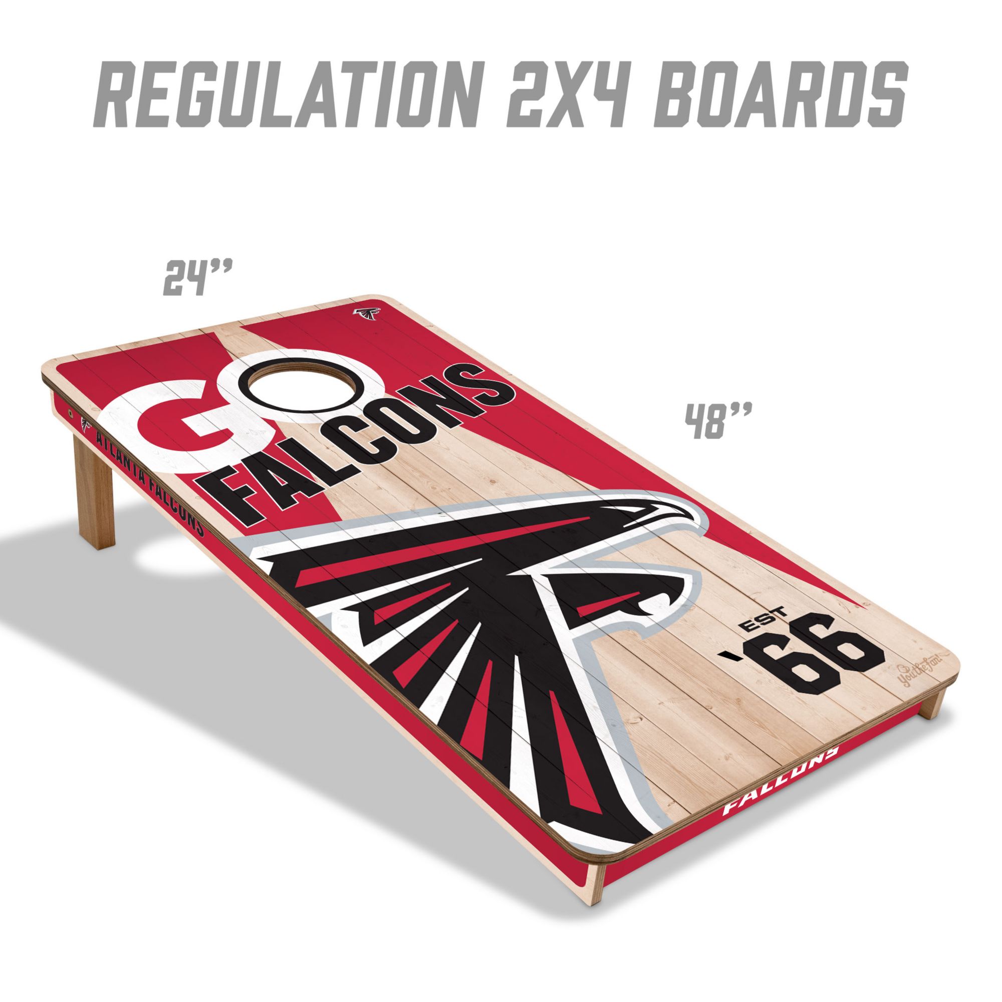 YouTheFan Atlanta Falcons 2' x 4' Cornhole Boards product image