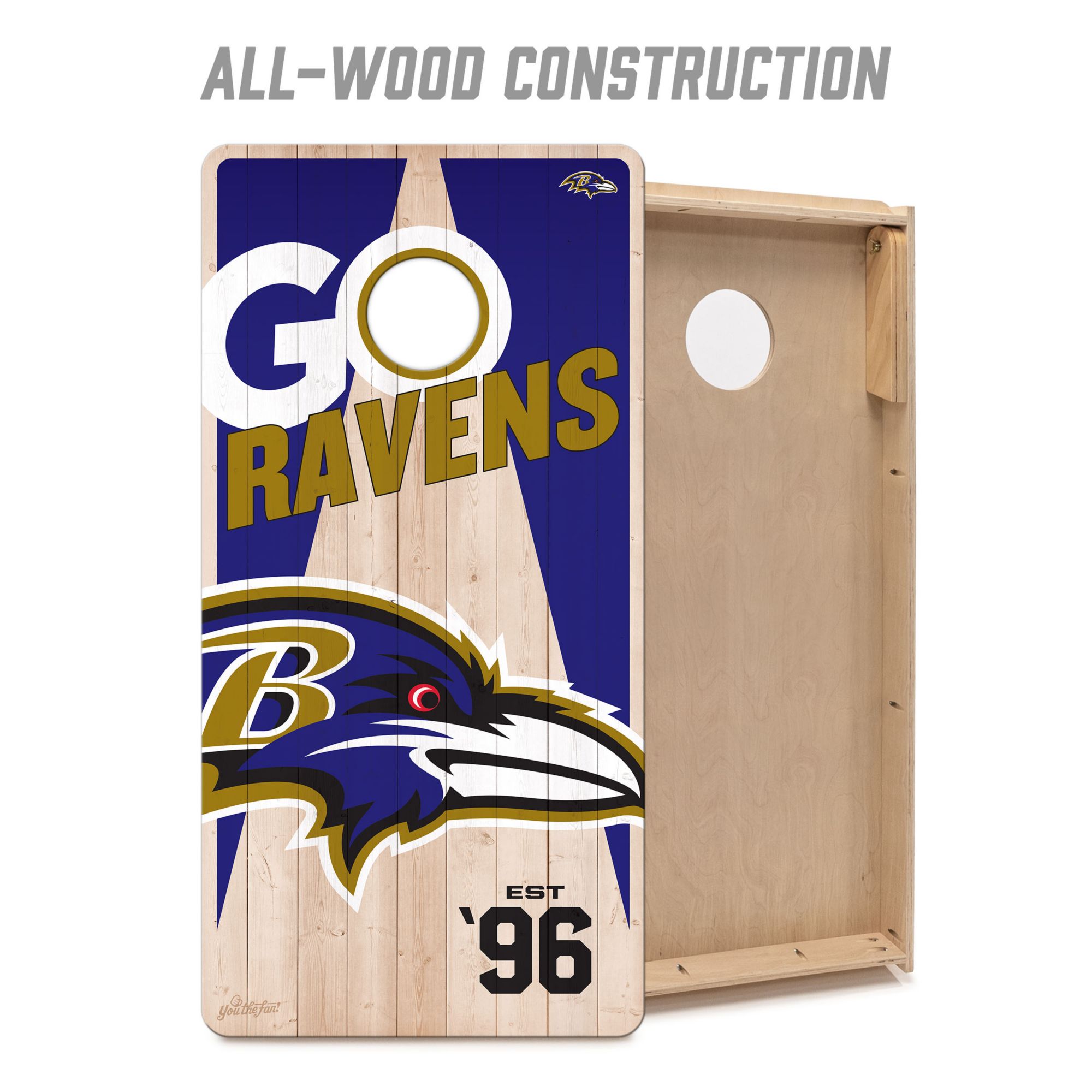 YouTheFan Baltimore Ravens 2' x 4' Cornhole Boards product image