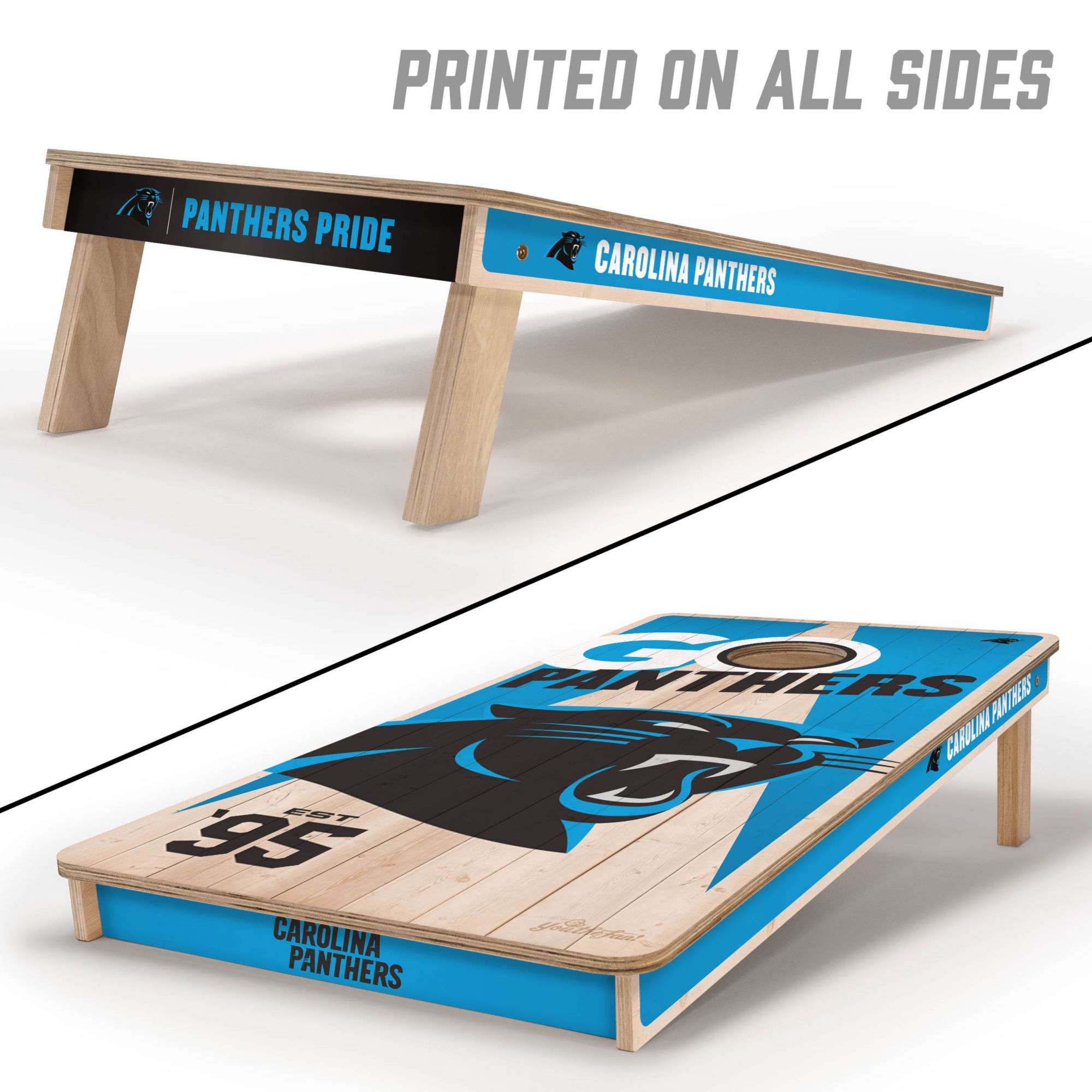 YouTheFan Carolina Panthers 2' x 4' Cornhole Boards product image