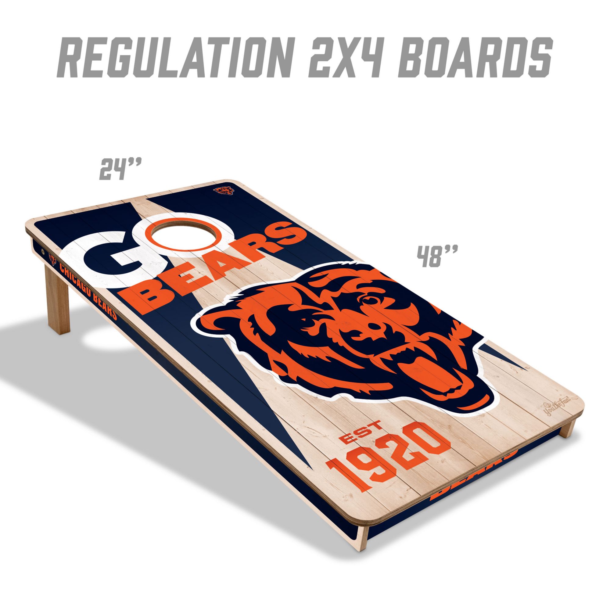 YouTheFan Chicago Bears 2' x 4' Cornhole Boards product image