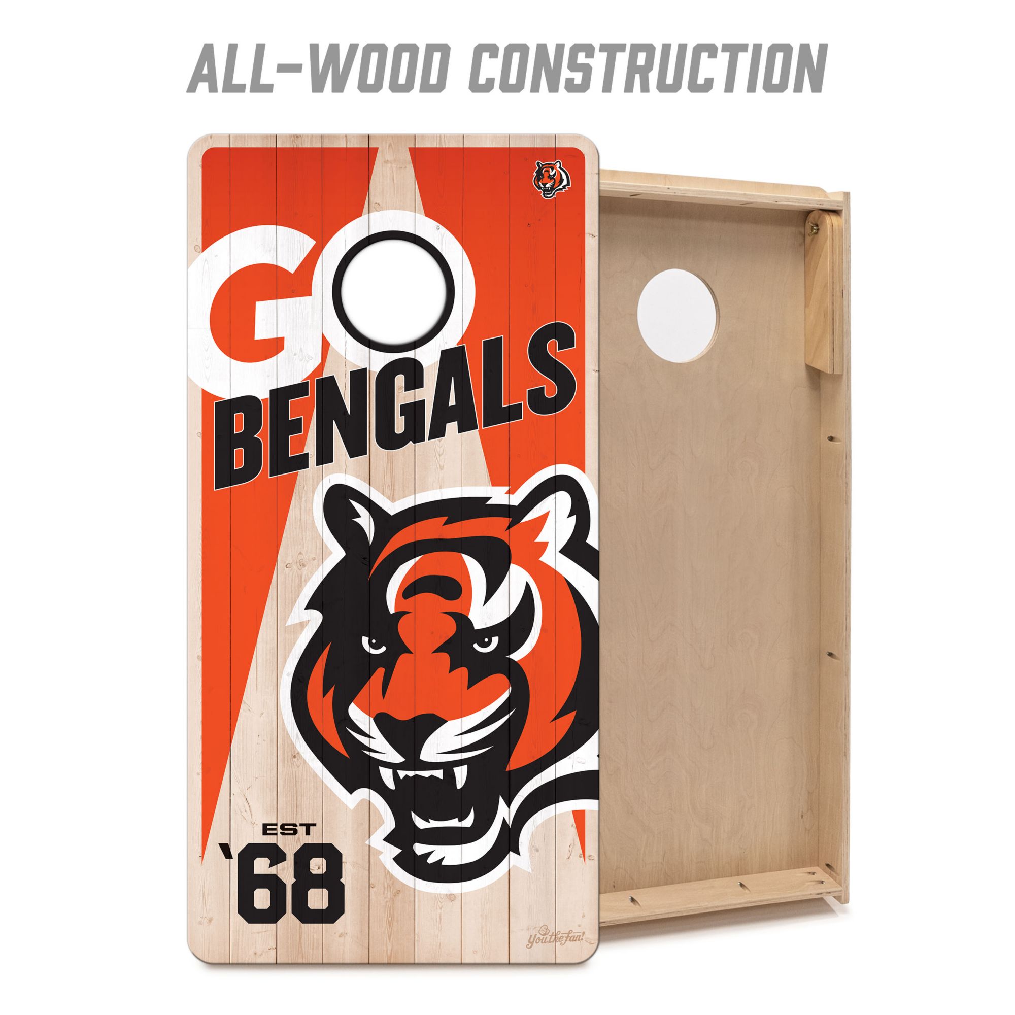 YouTheFan Cincinnati Bengals 2' x 4' Cornhole Boards product image