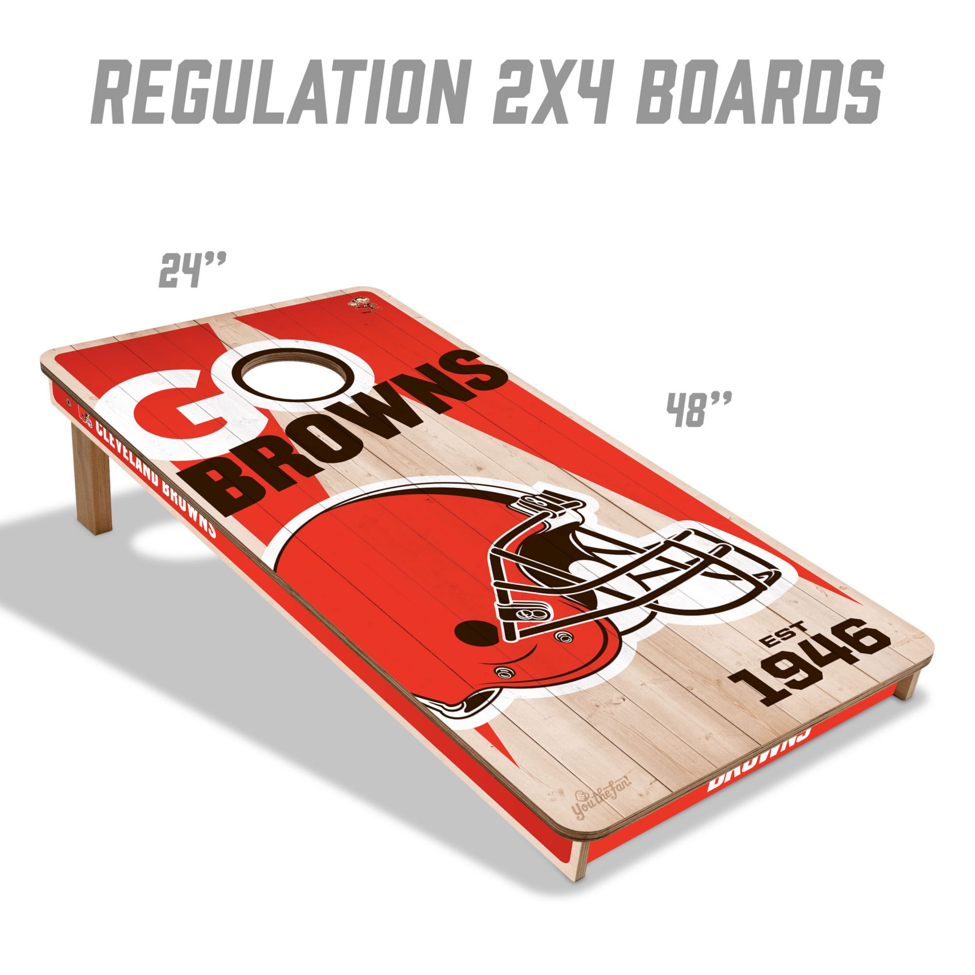 YouTheFan Cleveland Browns 2' x 4' Cornhole Boards product image