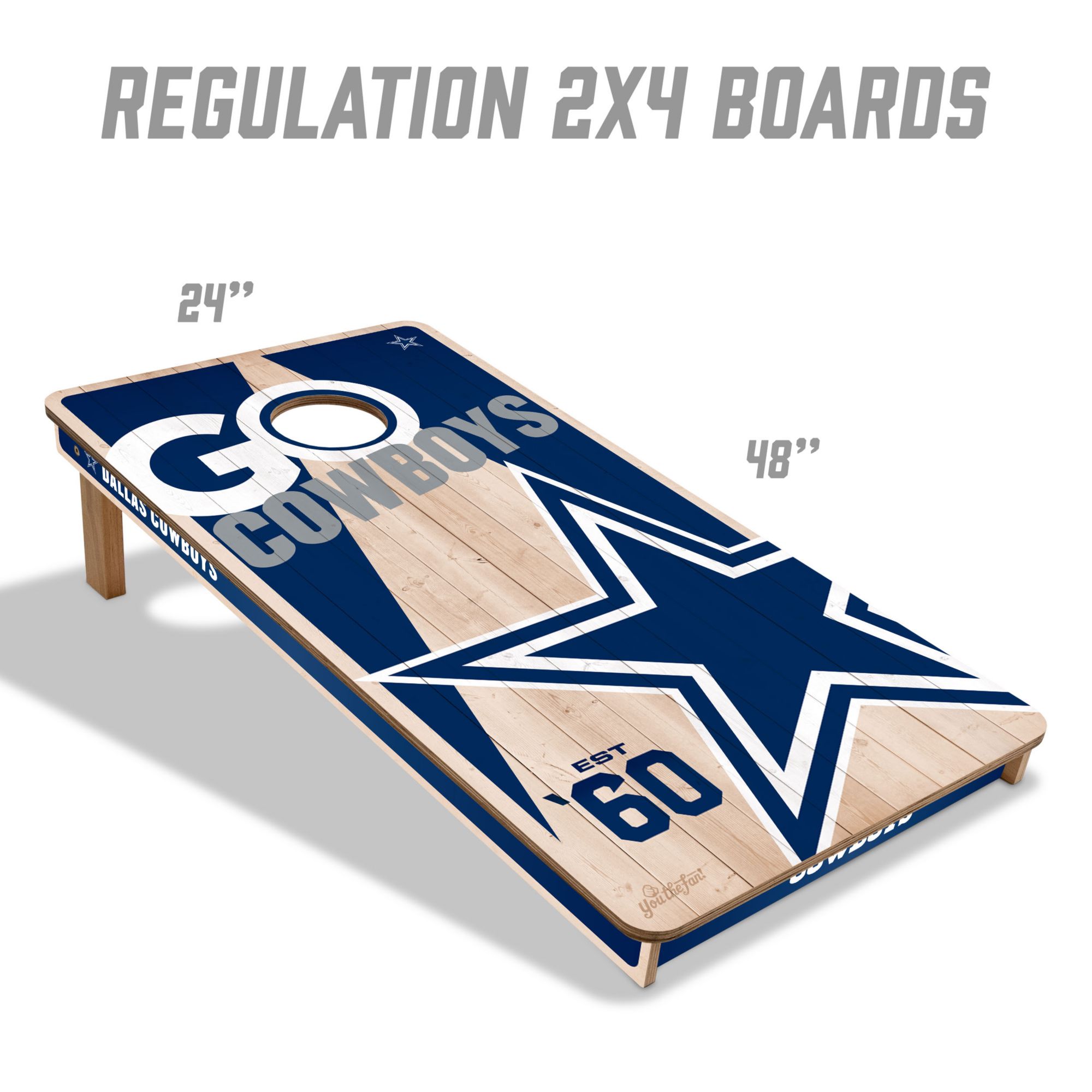 YouTheFan Dallas Cowboys 2' x 4' Cornhole Boards product image