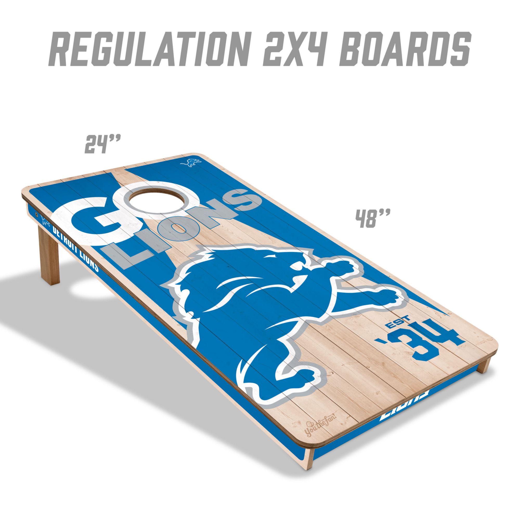 YouTheFan Detroit Lions 2' x 4' Cornhole Boards product image