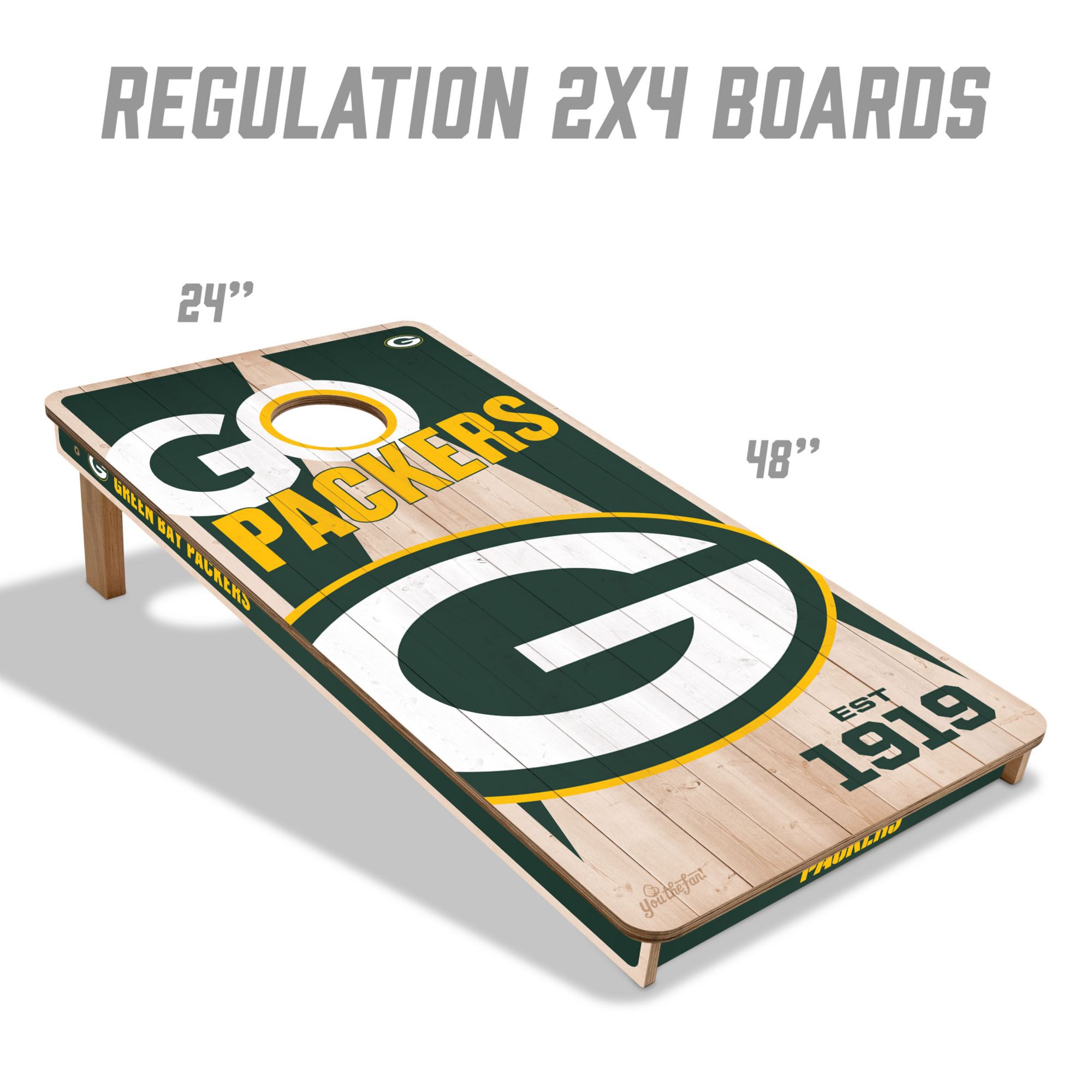 YouTheFan Green Bay Packers 2' x 4' Cornhole Boards product image