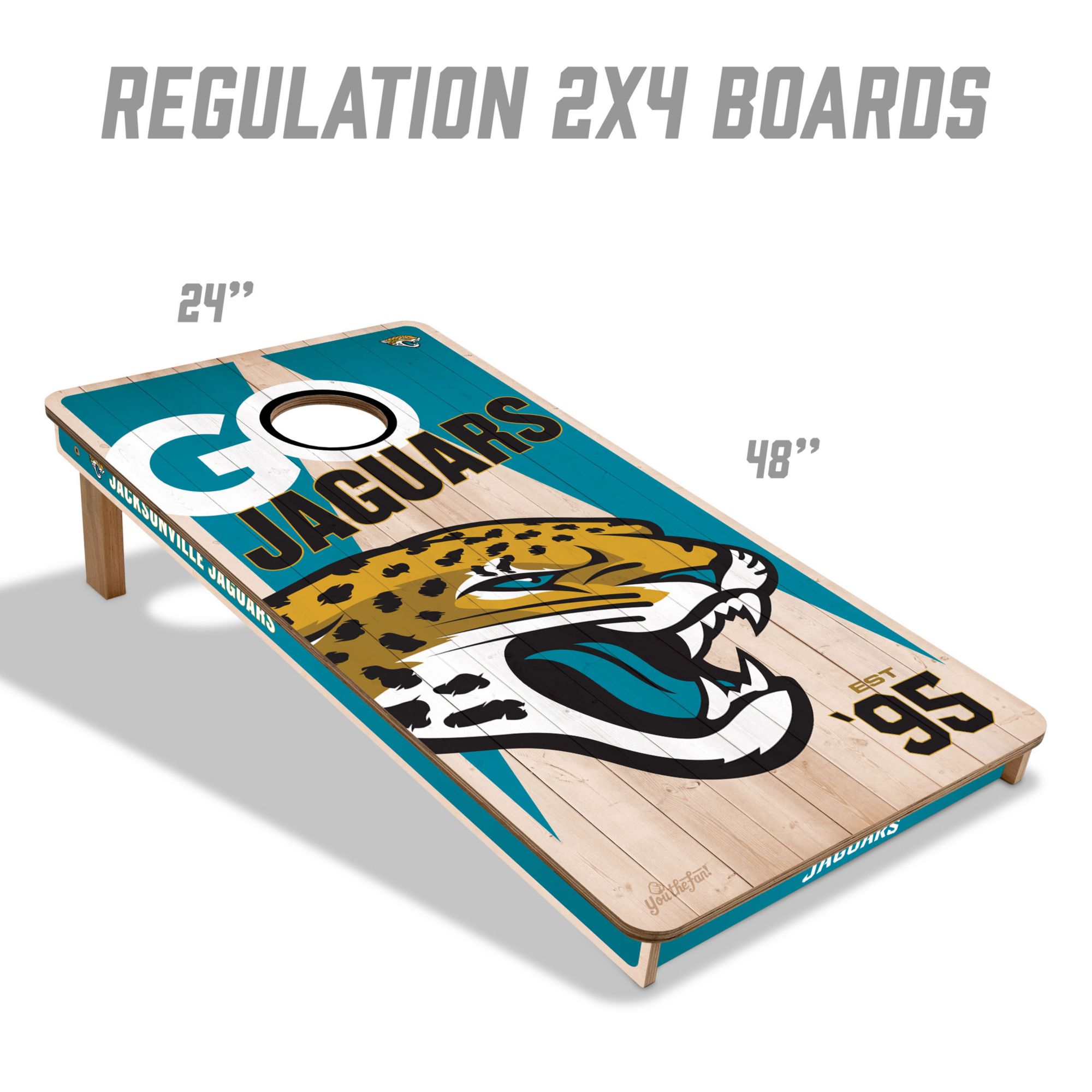 YouTheFan Jacksonville Jaguars 2' x 4' Cornhole Boards product image