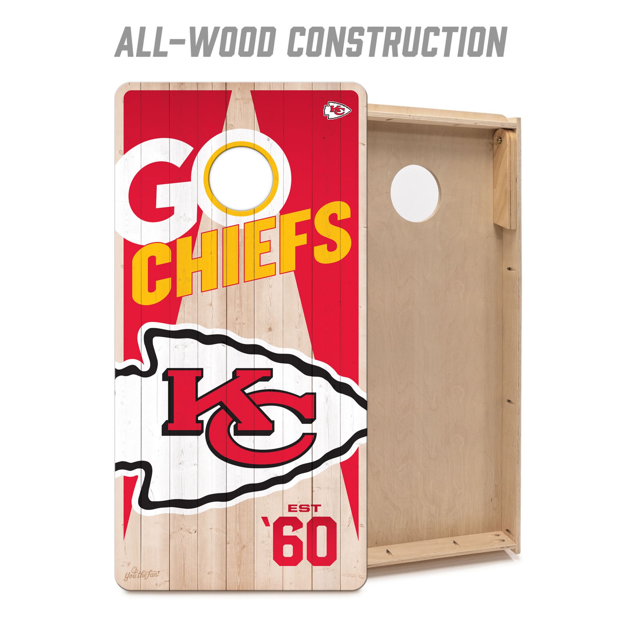 YouTheFan Kansas City Chiefs 2' x 4' Cornhole Boards product image