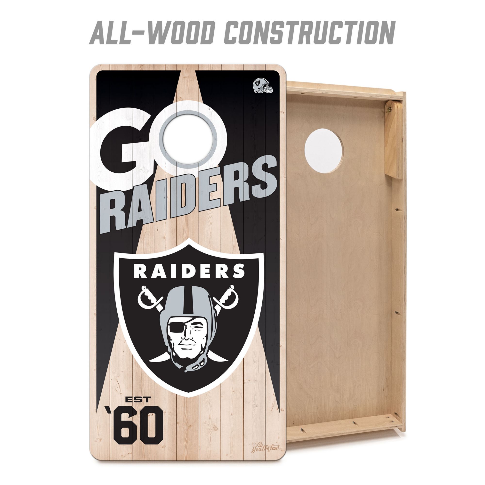 YouTheFan Las Vegas Raiders 2' x 4' Cornhole Boards product image